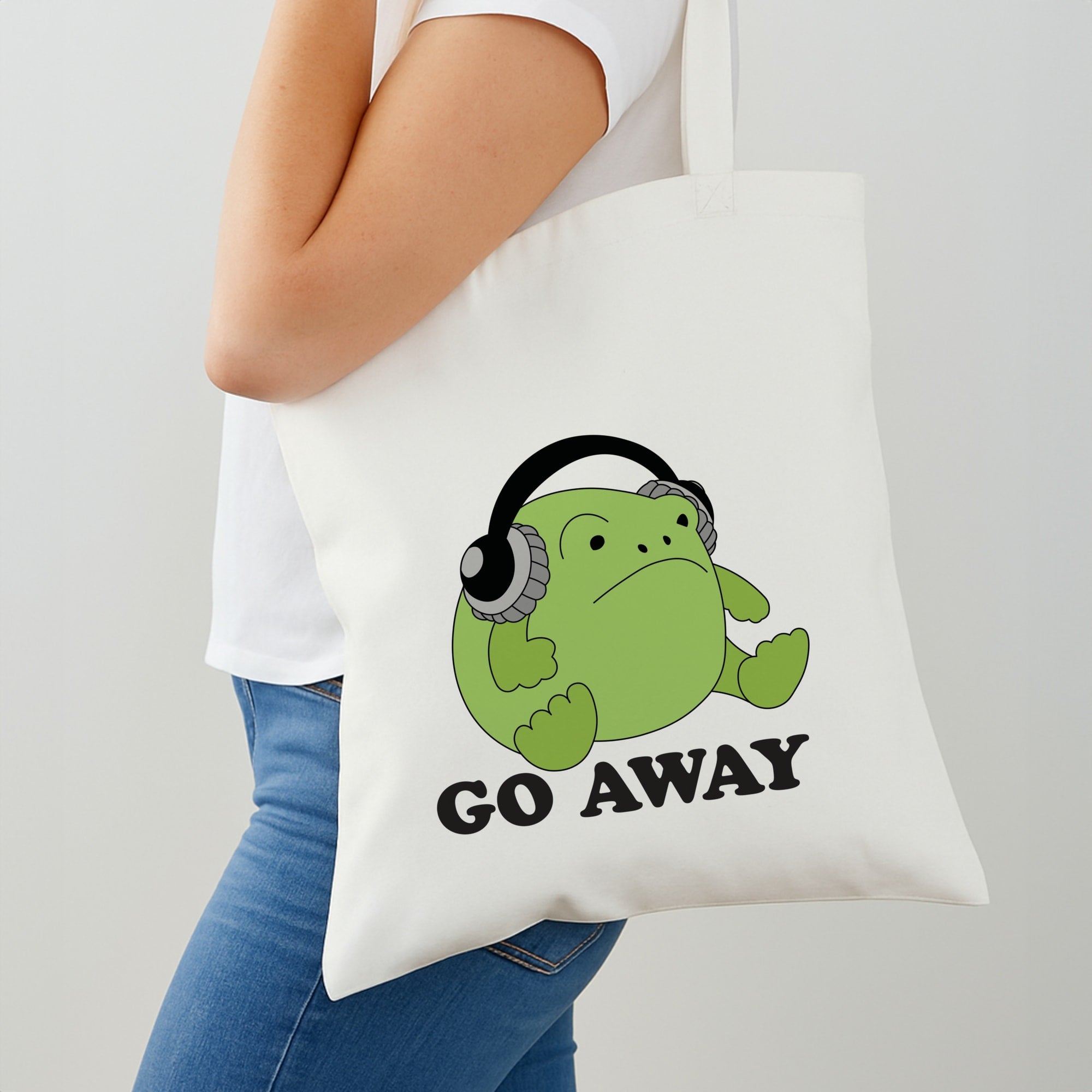 Go Away Grumpy Frog Shoulder Bag