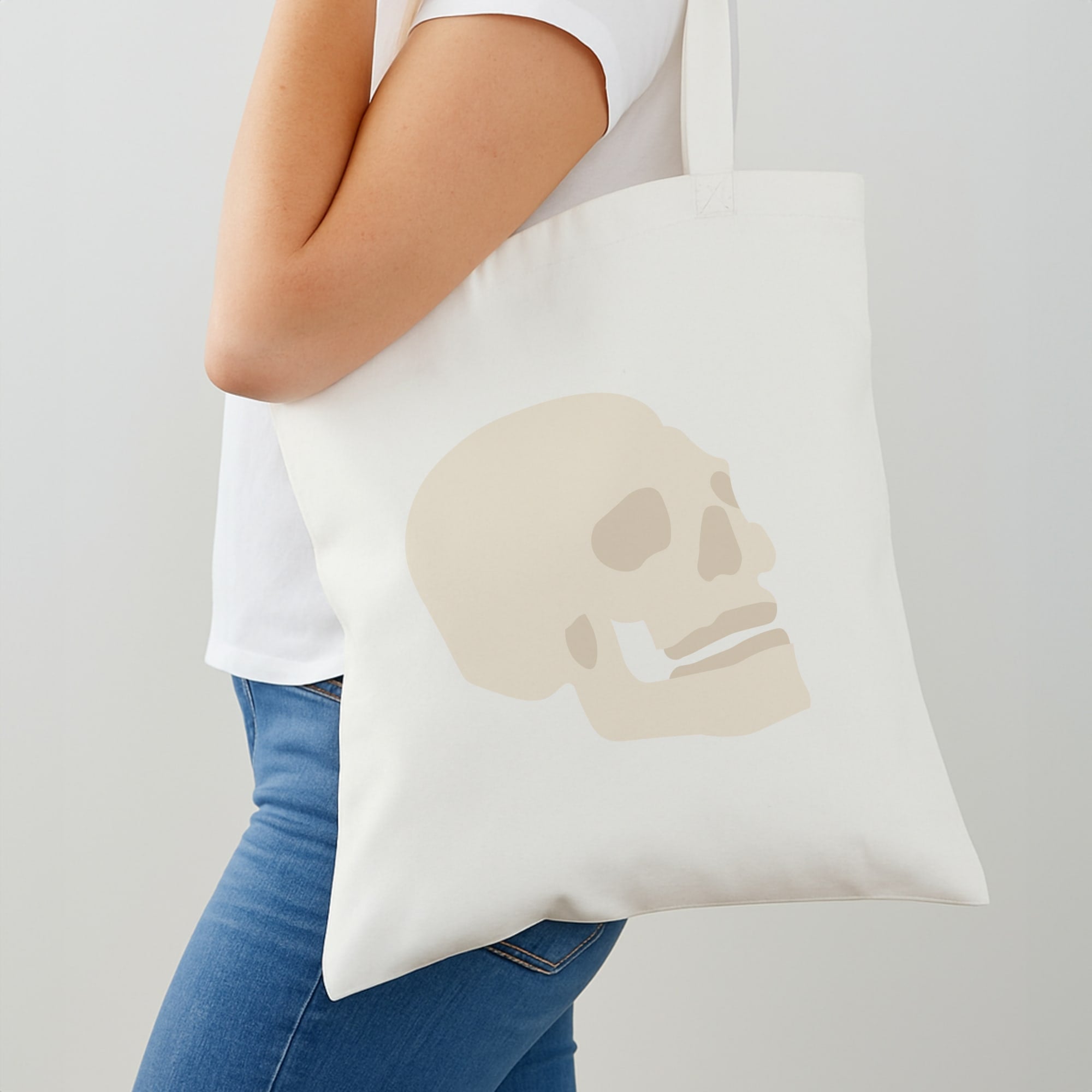 Skull Outline - Halloween Shoulder Bag