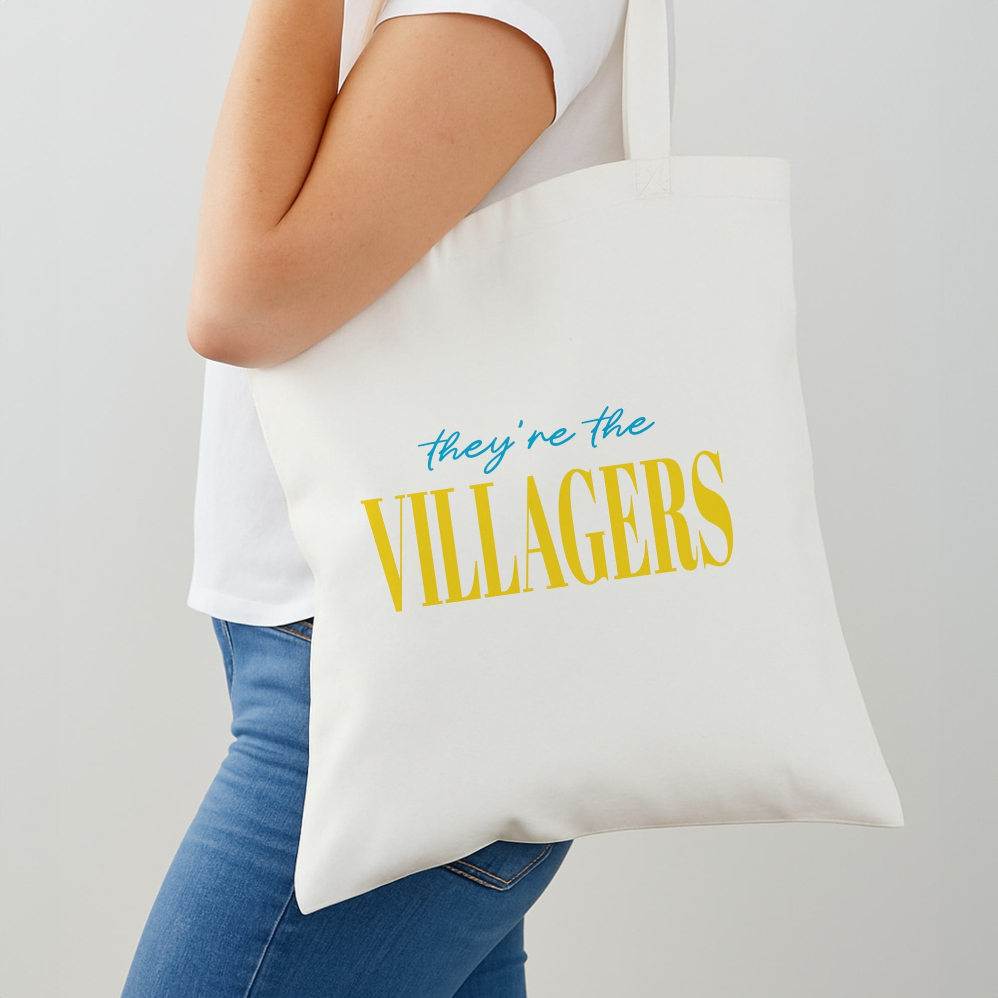 They're The Villagers Blue Shoulder Bag