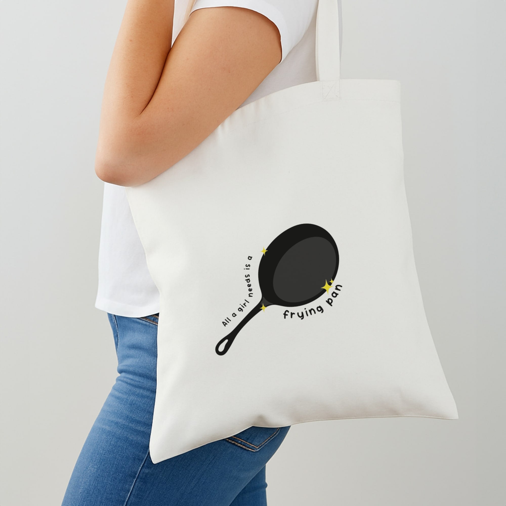 All A Girl Needs Is A Frying Pan Shoulder Bag