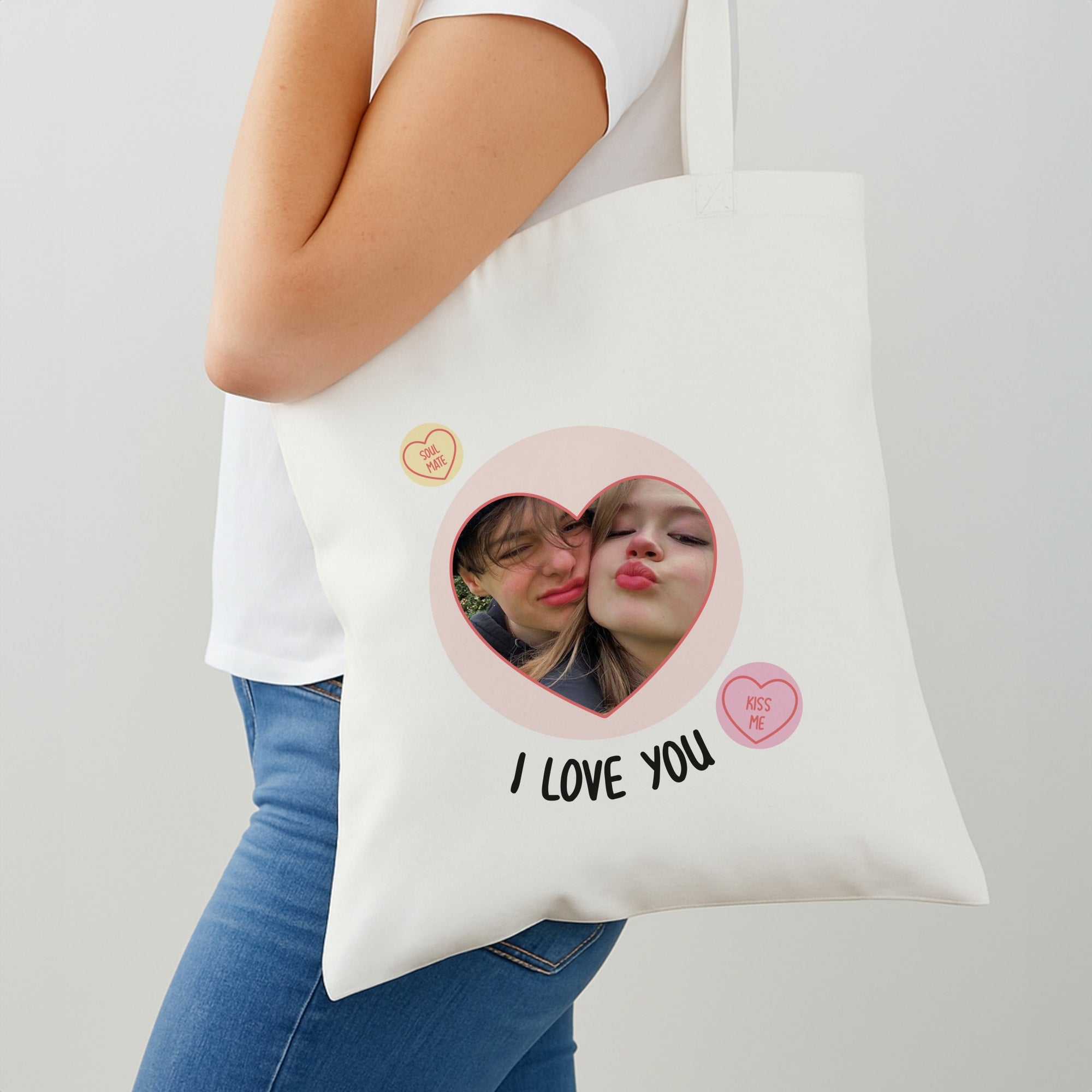 I Love You - Personalised Couples Shoulder Bag