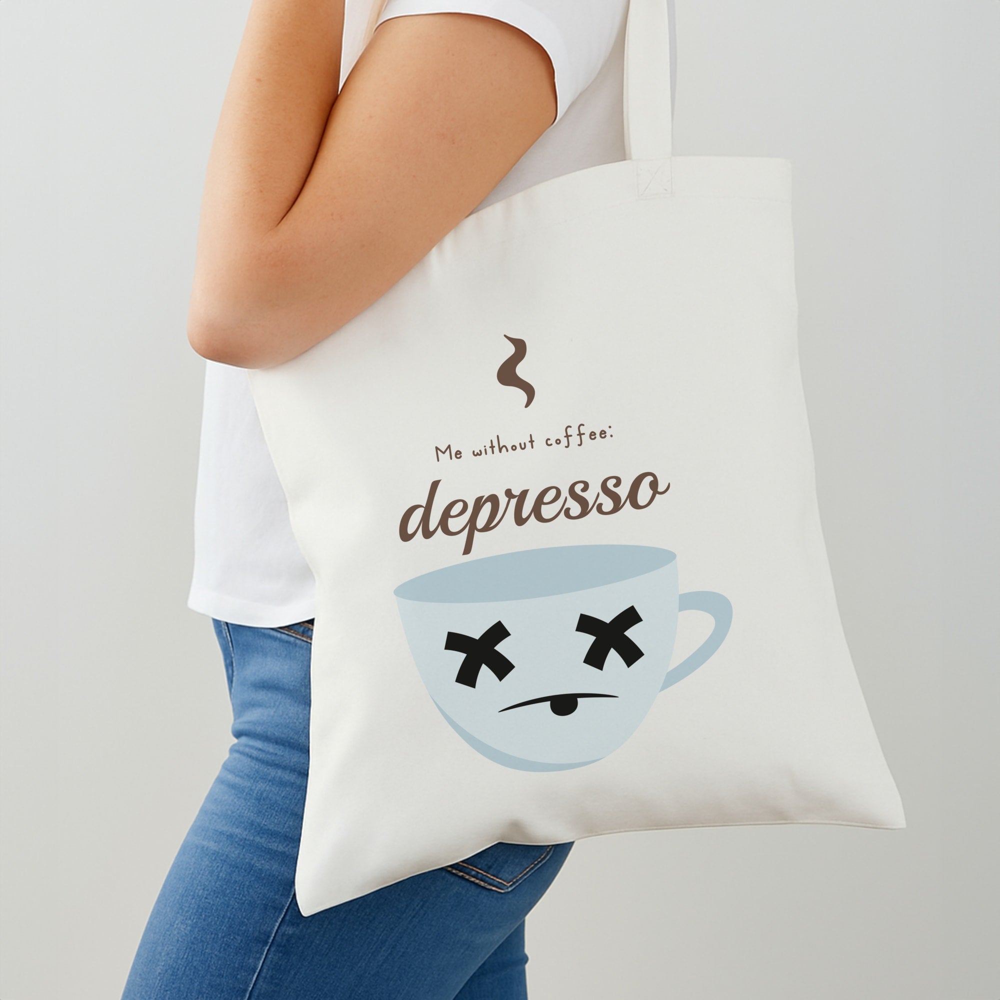 Depresso - Funny Quotes Shoulder Bag