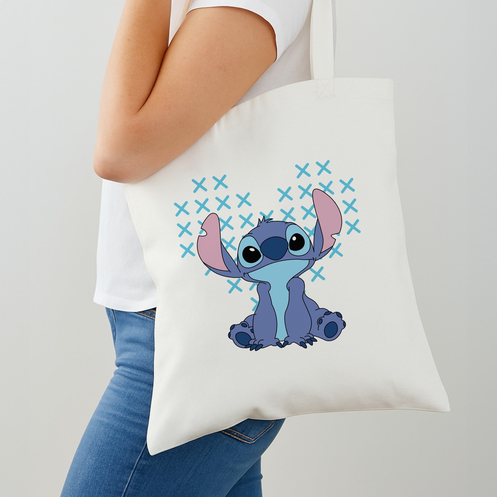 Blue Alien Hearts Shoulder Bag