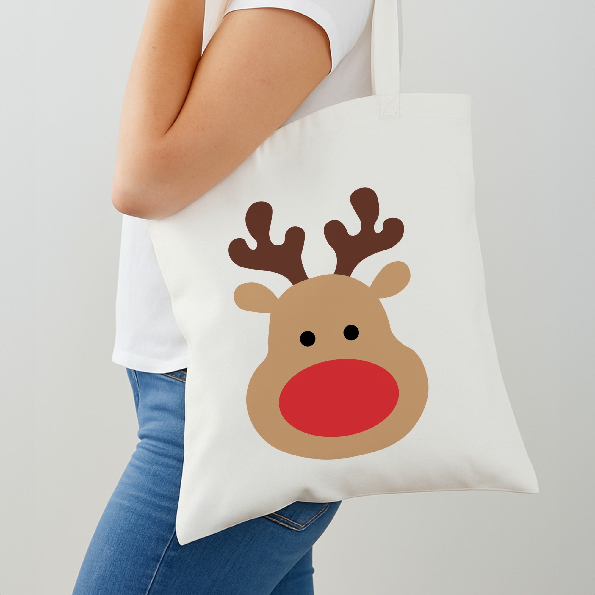 Rudolph Face - Christmas Shoulder Bag