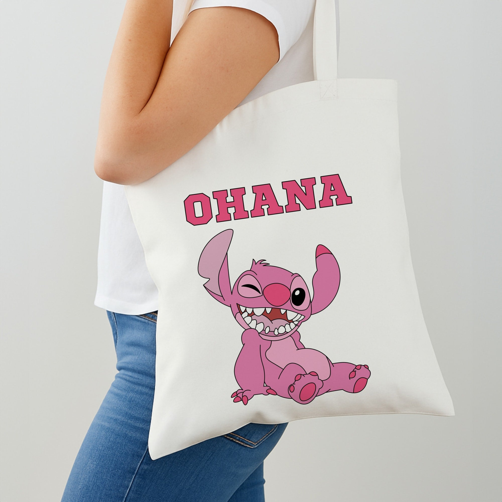 Pink Alien Ohana Shoulder Bag
