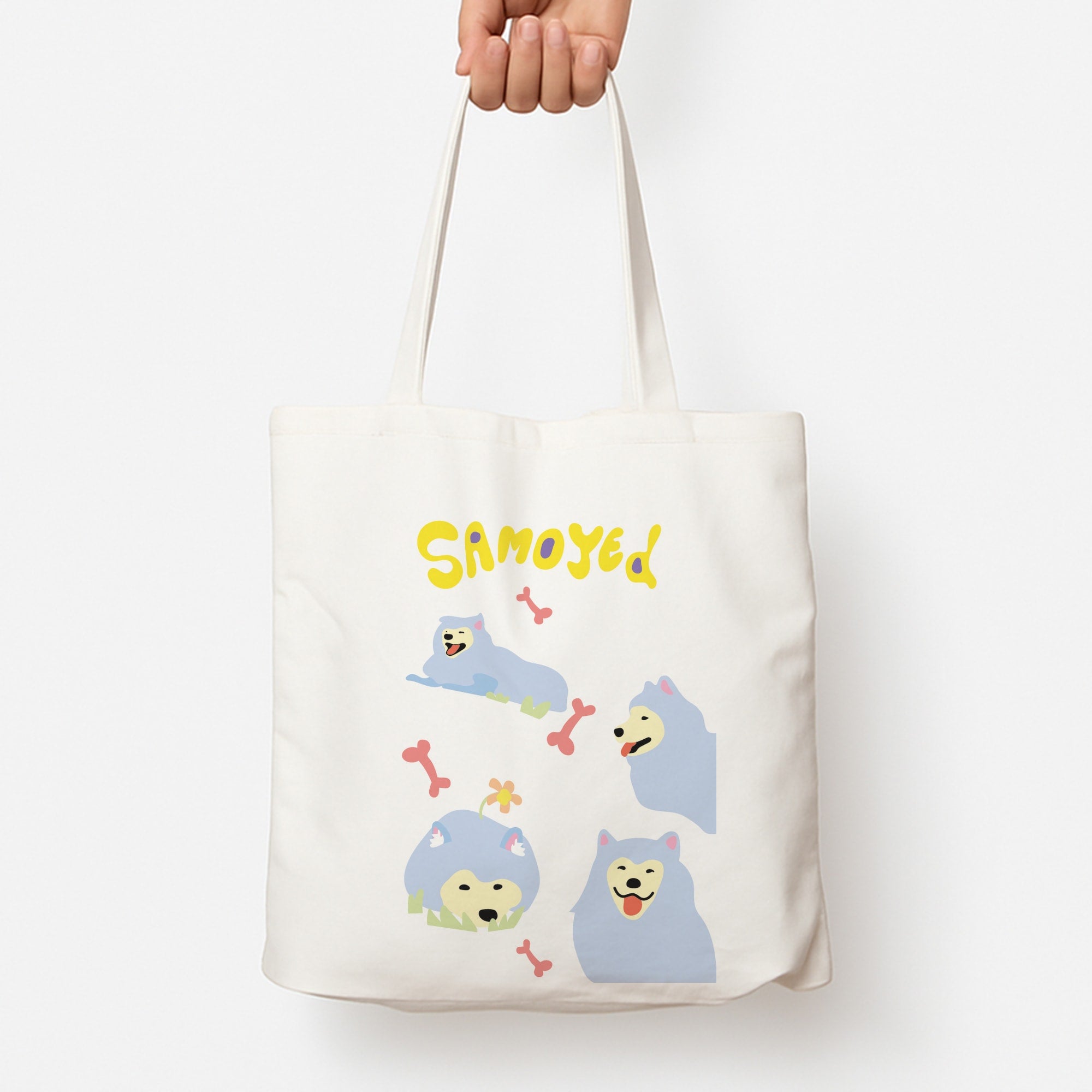 Samoyed - Dog Patterns Tote Bag