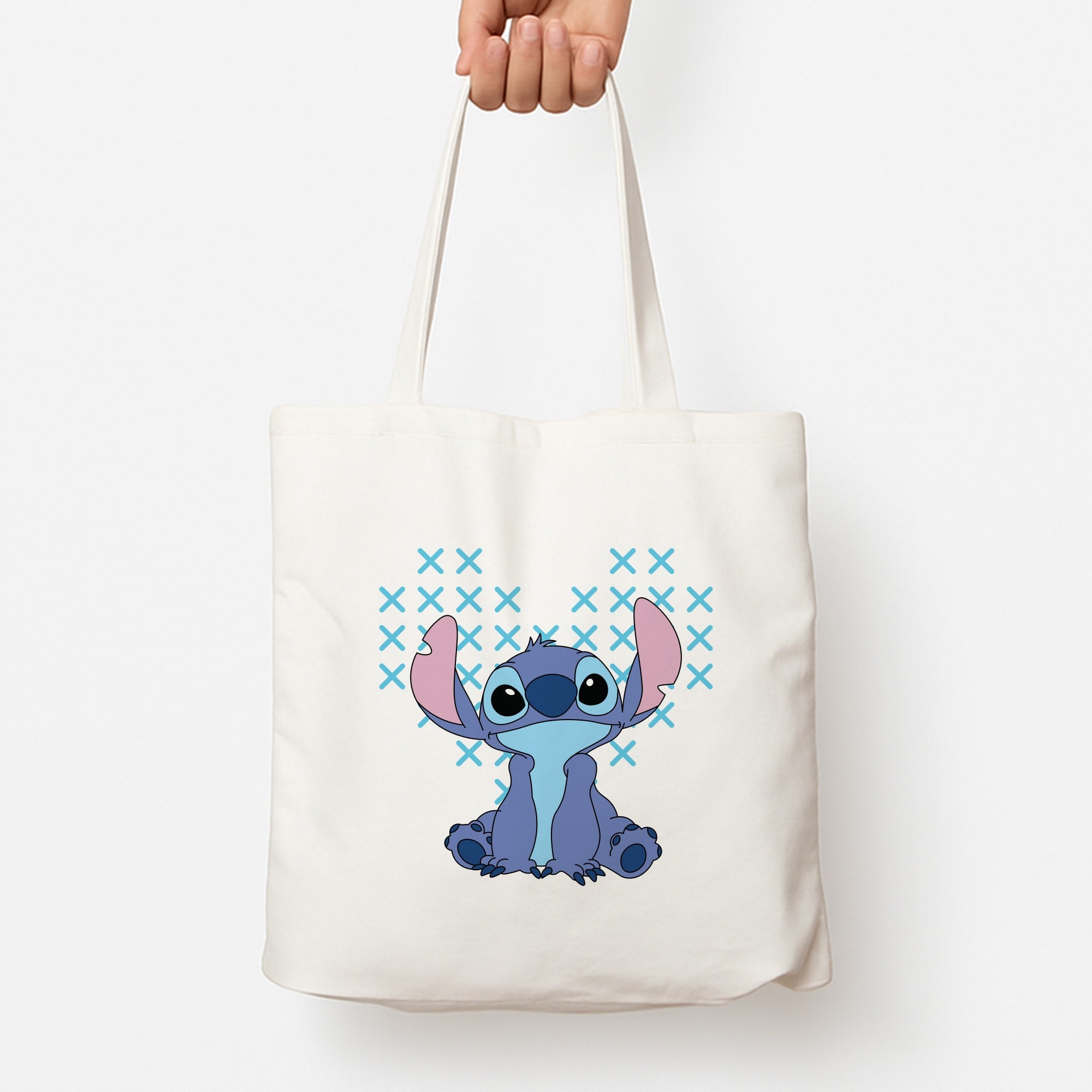 Blue Alien Hearts Tote Bag
