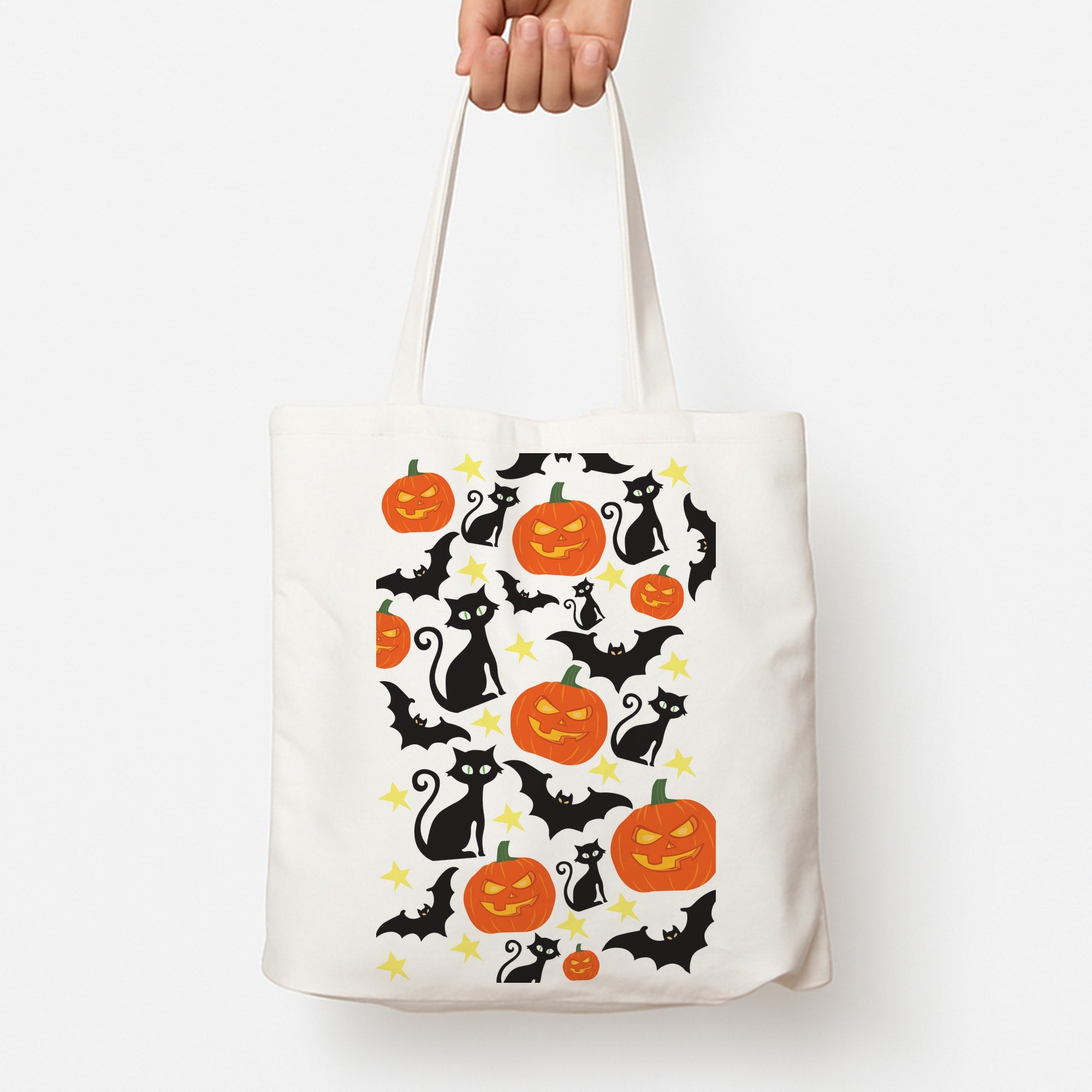 Pumpkin And Cats - Halloween Tote Bag