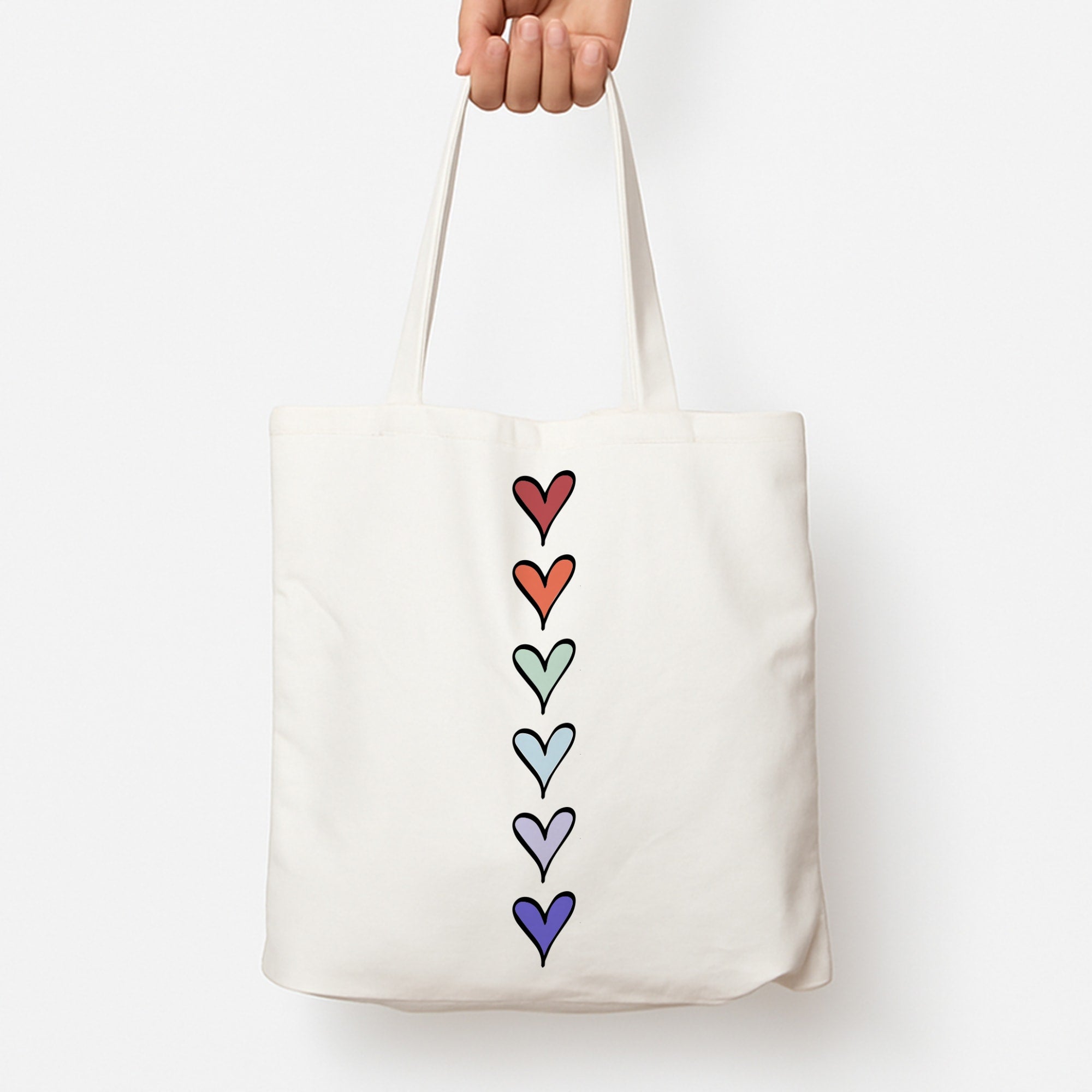 Love Heart Line Tote Bag