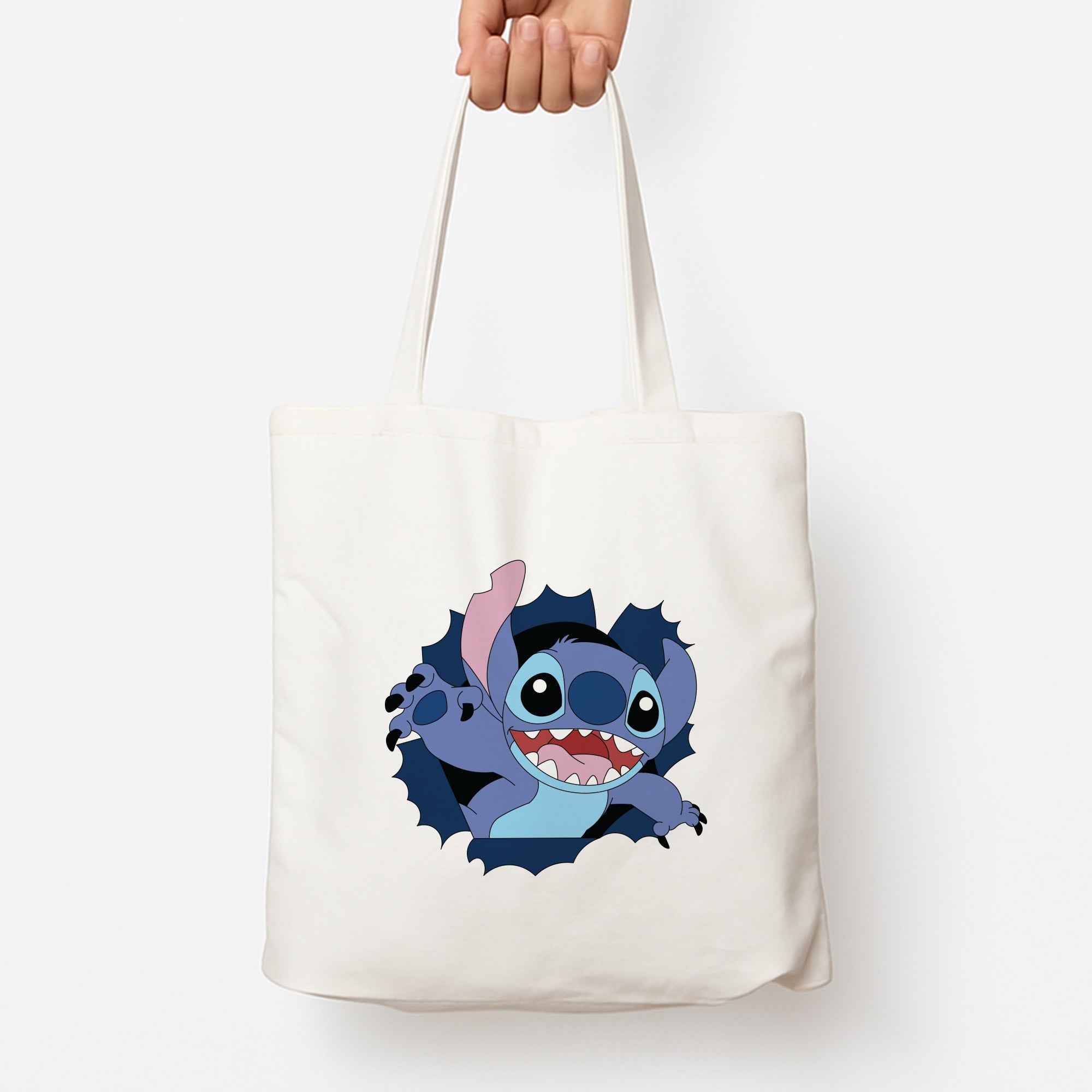 Torn Blue Alien Tote Bag
