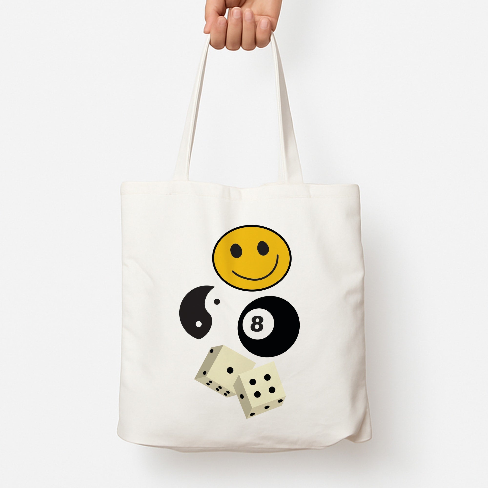 8 Ball Pattern - Skate Aesthetic Tote Bag