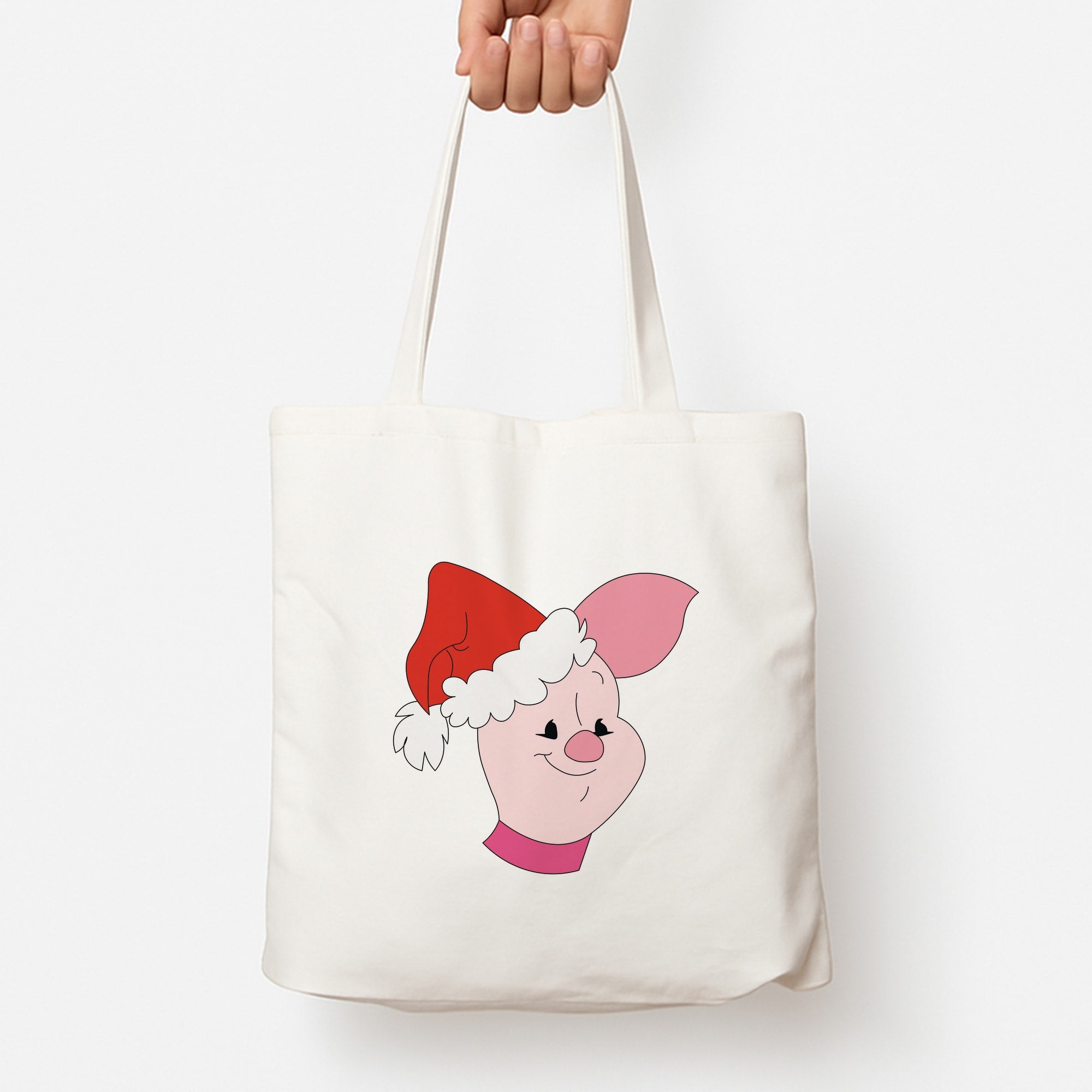 Pig Pattern Christmas Tote Bag