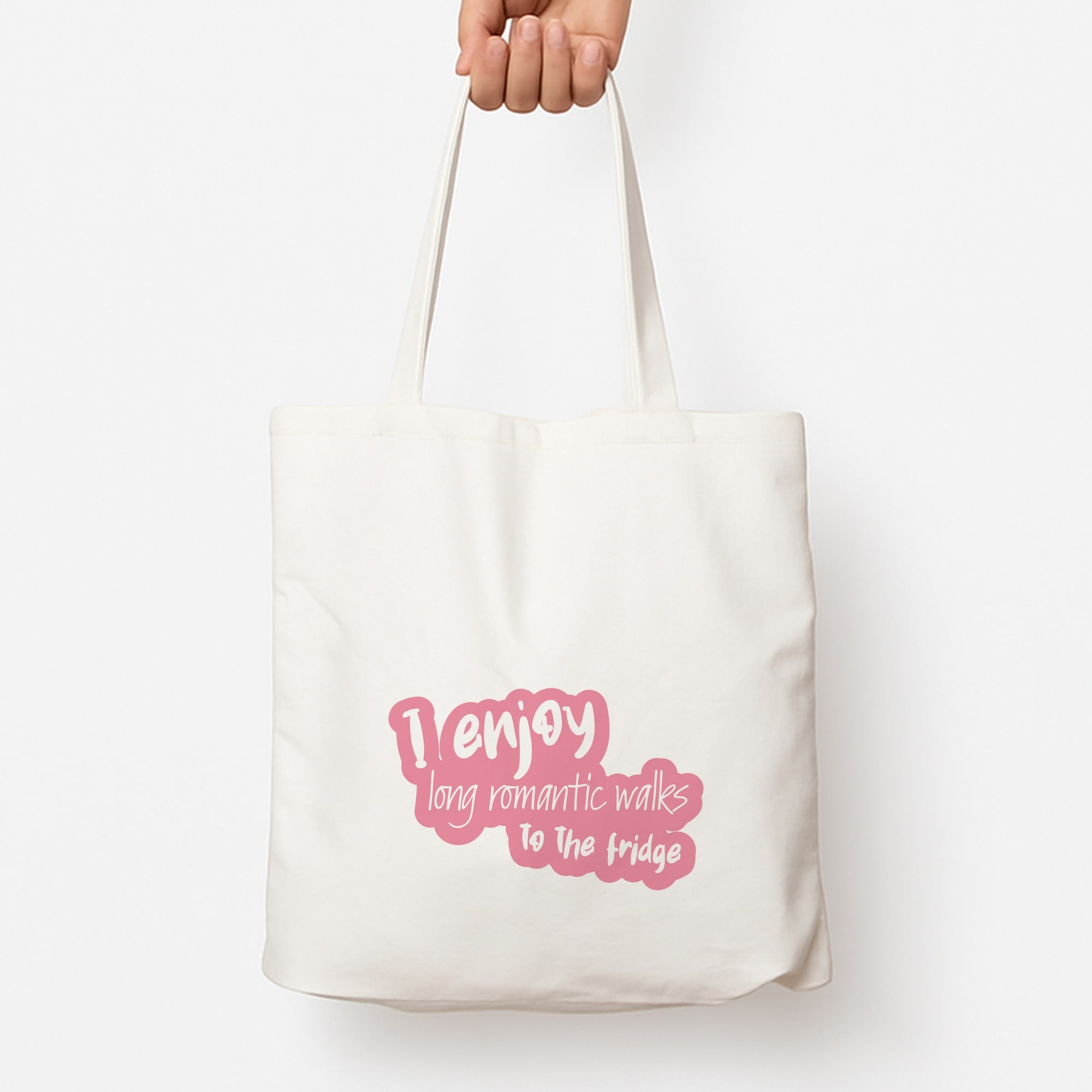 I Enjoy Long Romantic Walks - Funny Quotes Tote Bag
