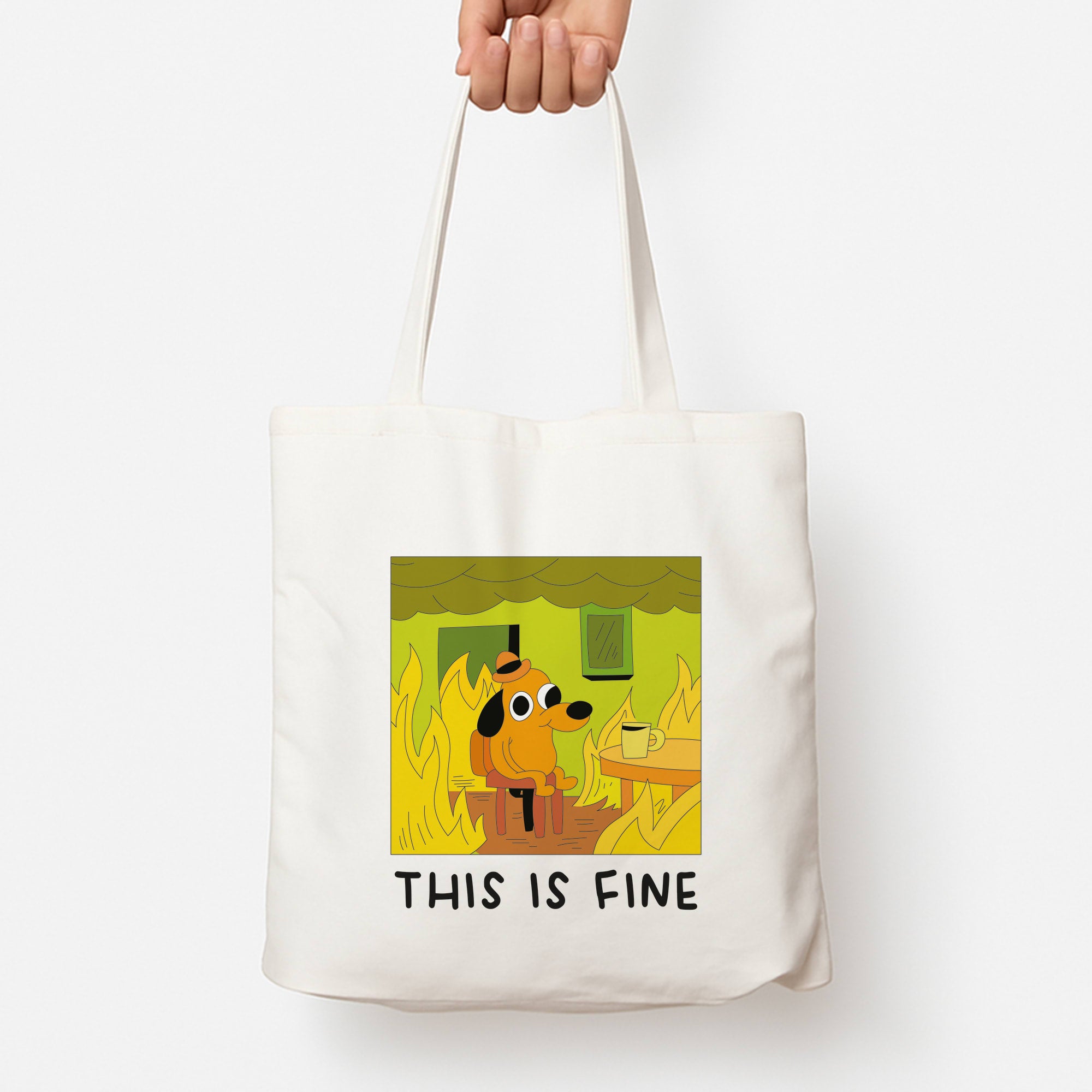 This Is Fine - Memes Tote Bag