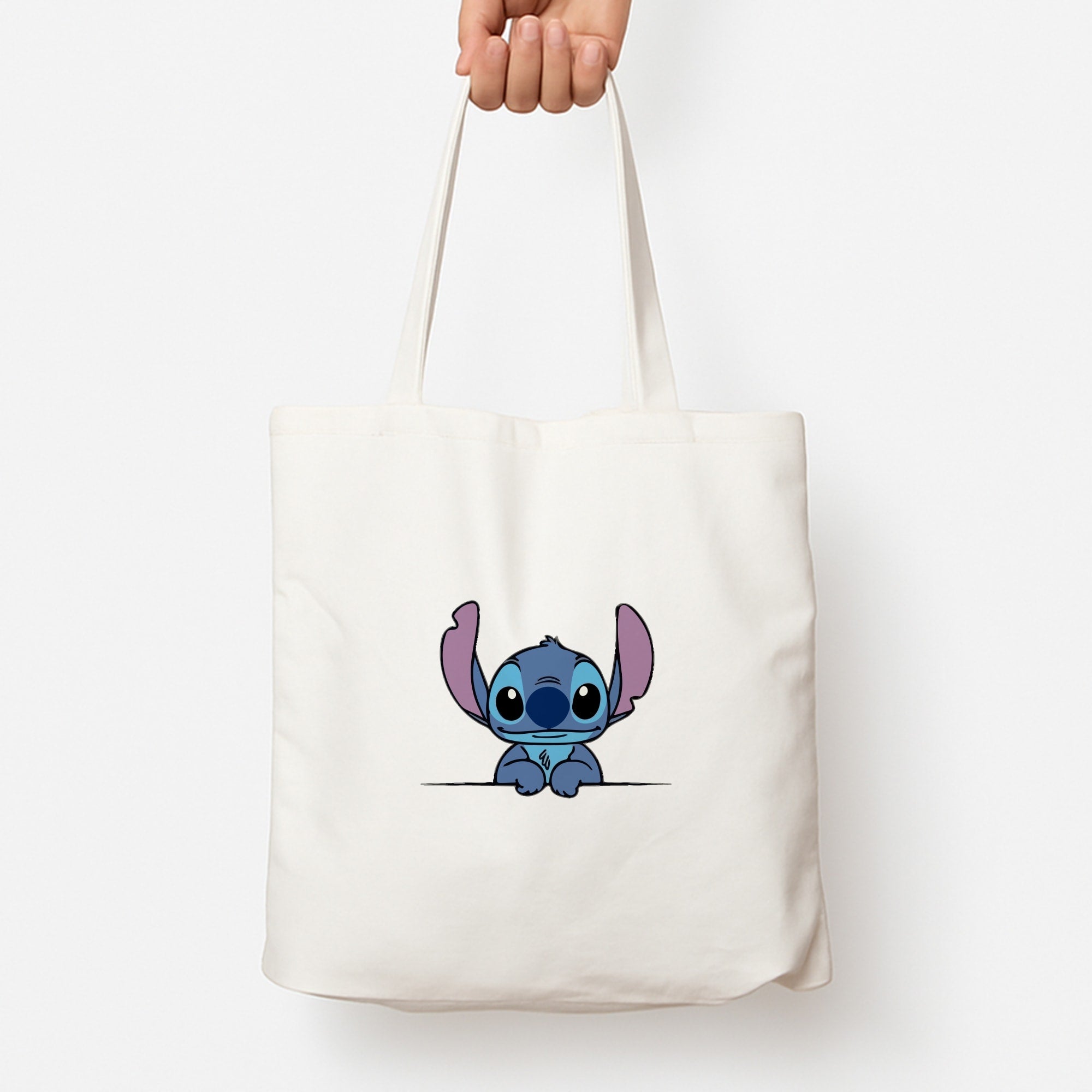 Alien Blue Leaning Tote Bag