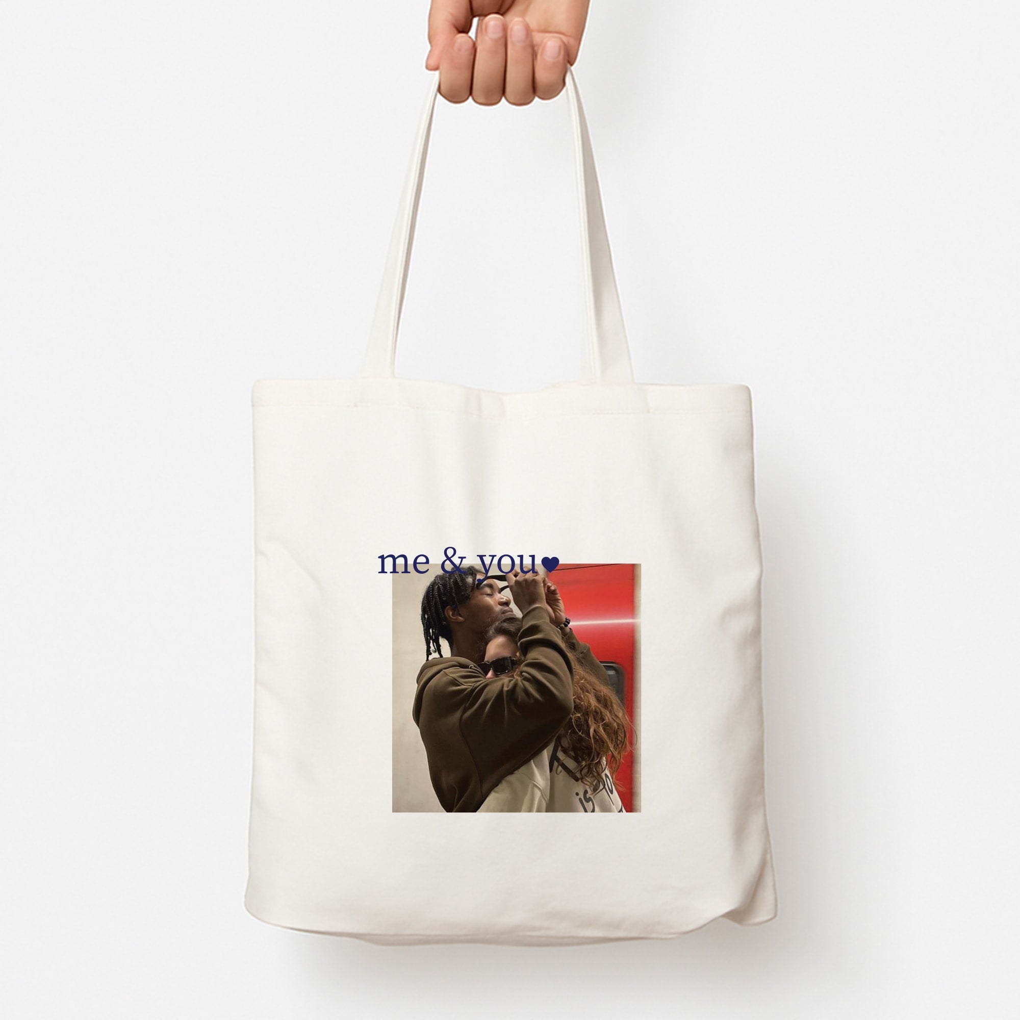 Me And You - Personalised Couples Tote Bag