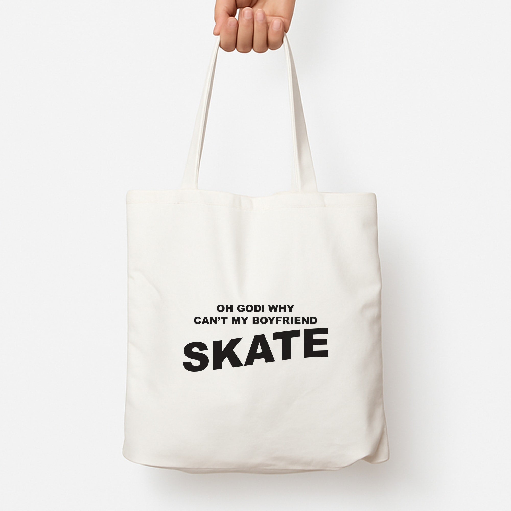 Why Can't My Boyfriend Skate? - Skate Aesthetic Tote Bag