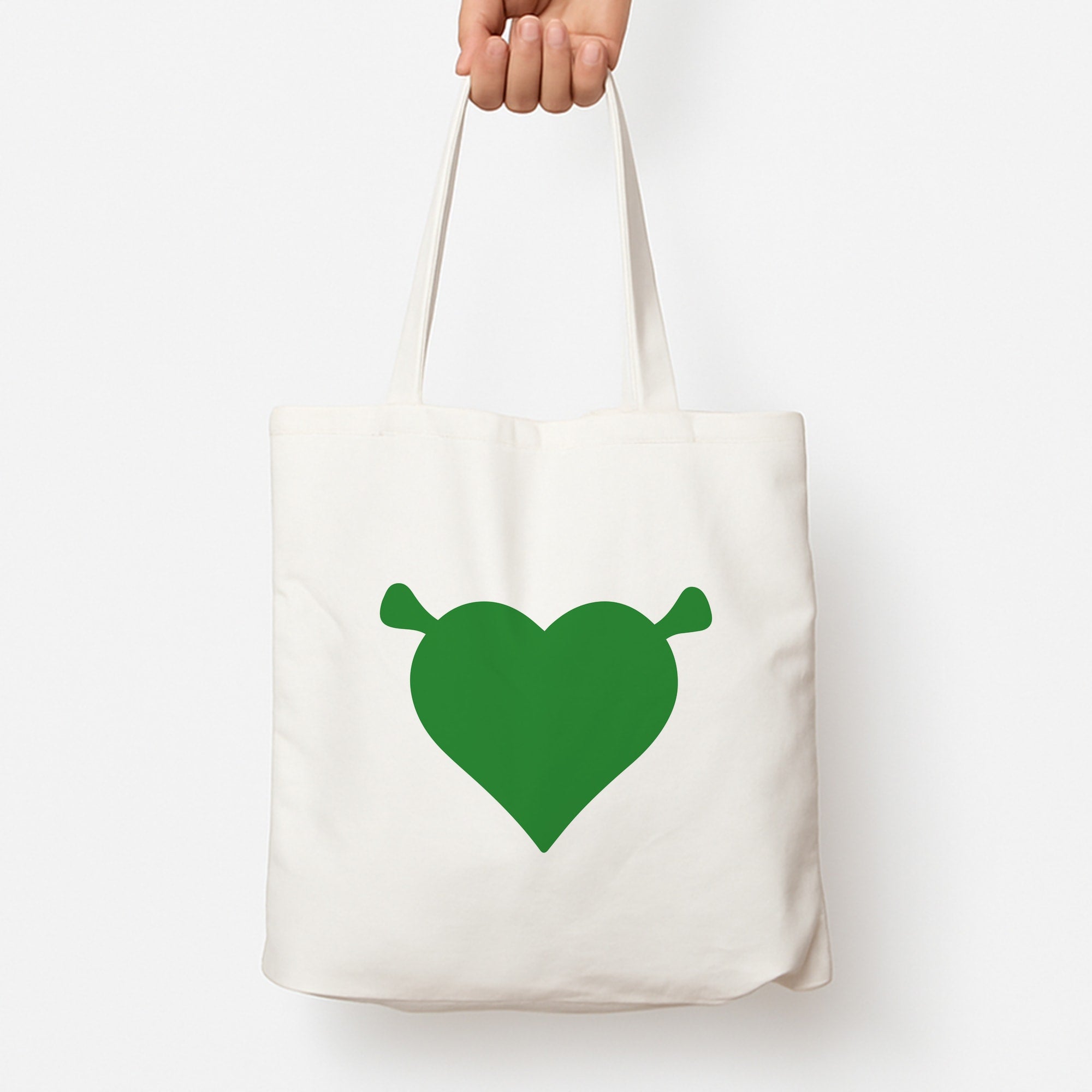 Green Ogre Heart Tote Bag