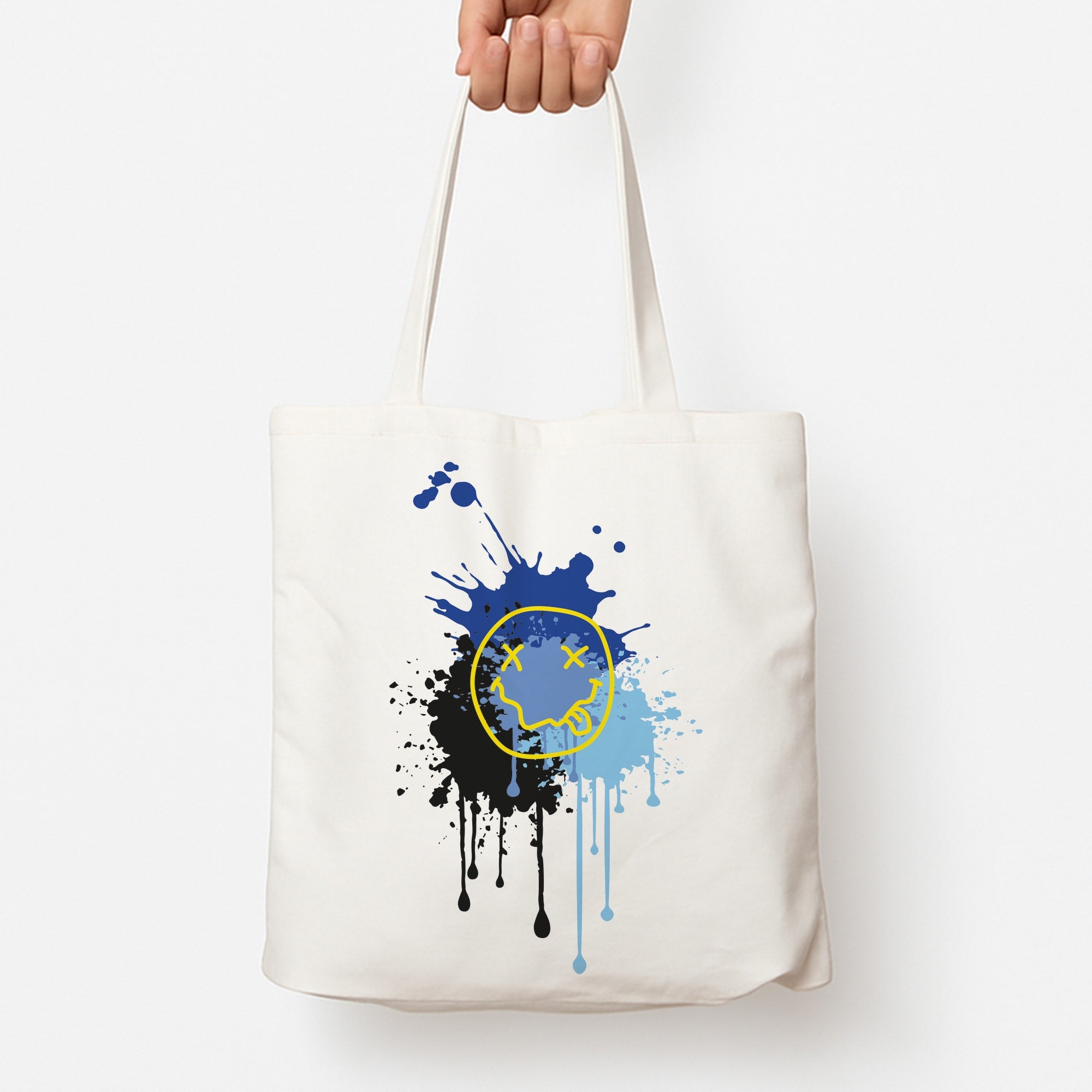 Blue Graffiti - Skate Aesthetic Tote Bag