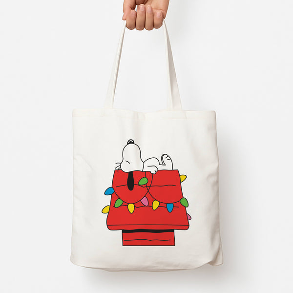 Cartoon Beagle Fairylights Tote Bag