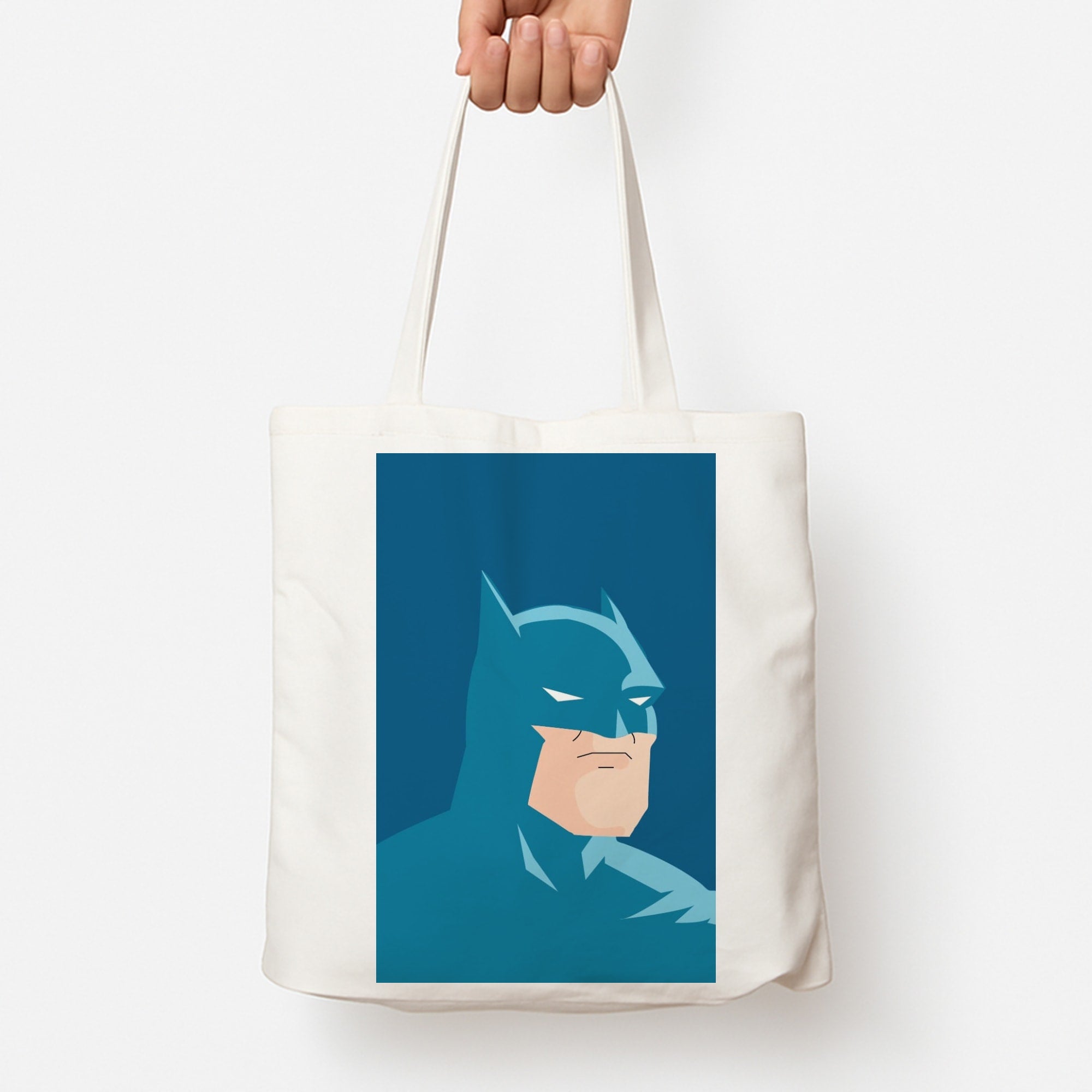 Blue Bat Superhero Tote Bag