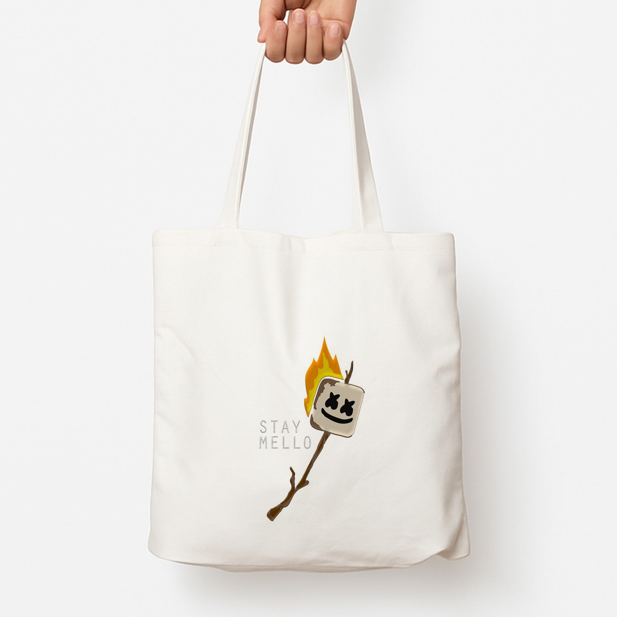 Stay Mello White Helmet DJw - White Helmet DJ Tote Bag