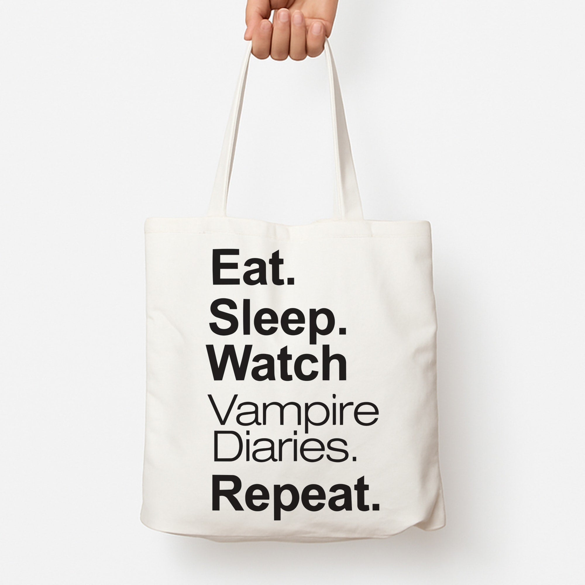 Eat Sleep Watch VPD Repeat Tote Bag