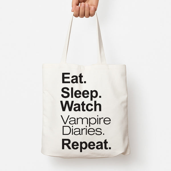 Eat Sleep Watch VPD Repeat Tote Bag