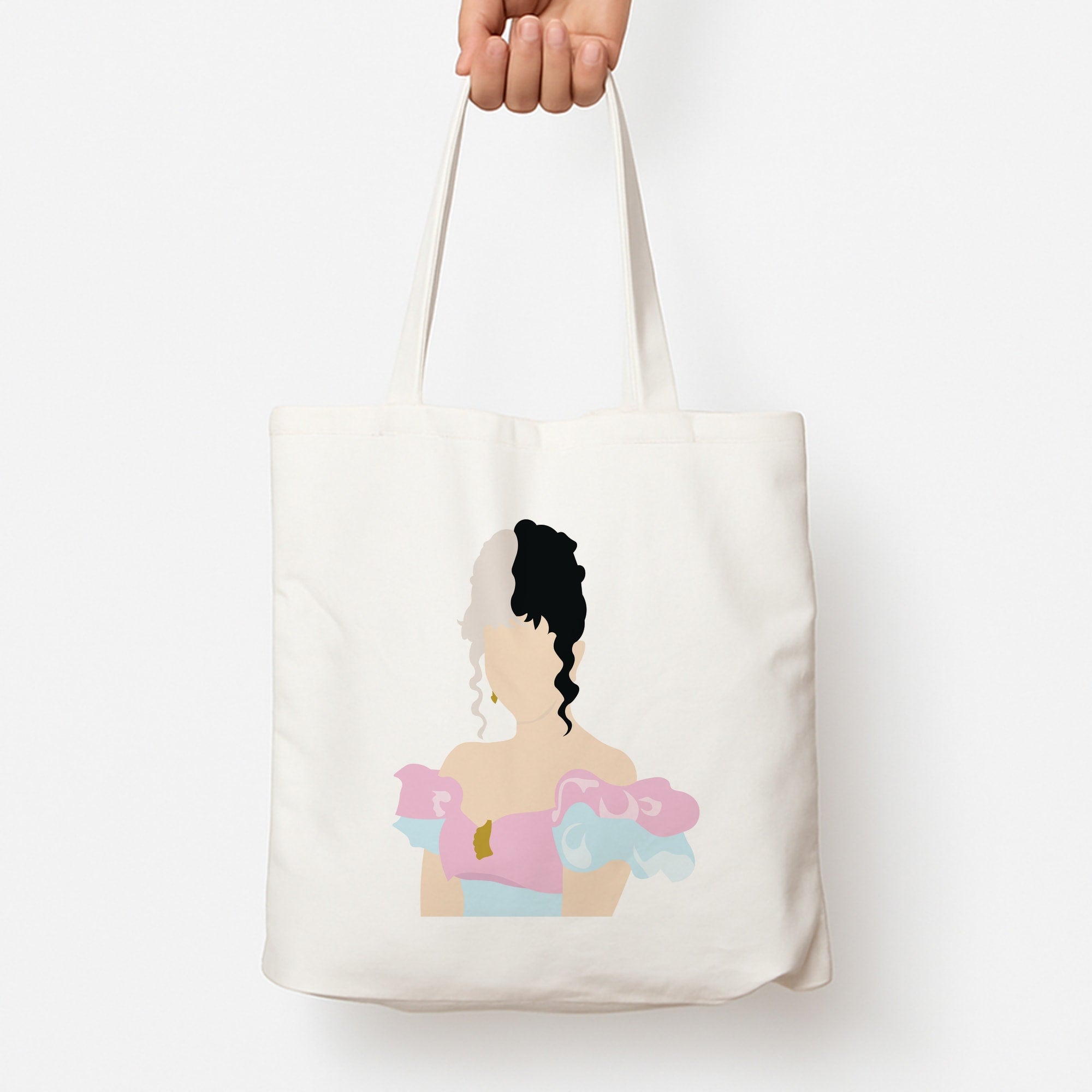 Blue And Pink Dress Tote Bag