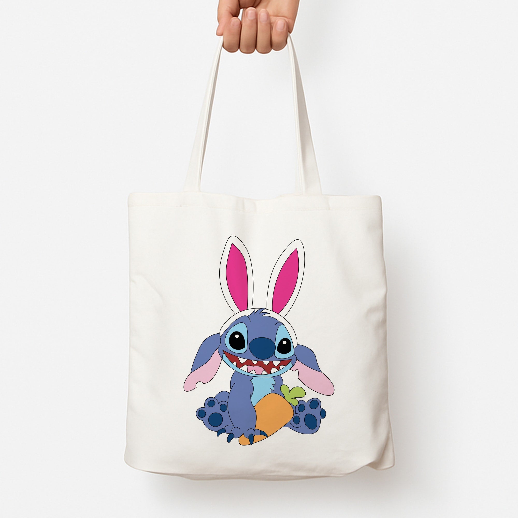 Easter Bunny Blue Alien Tote Bag