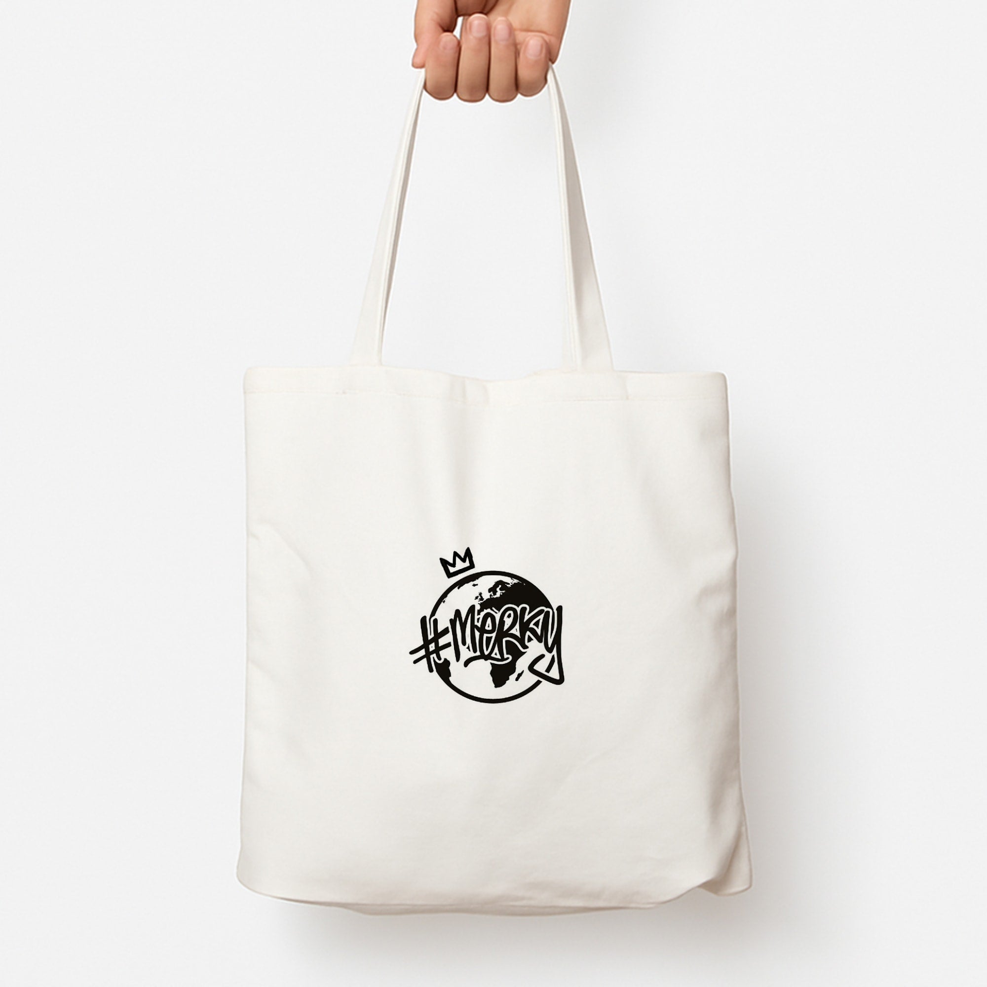 Hashtag Merky Globe Tote Bag