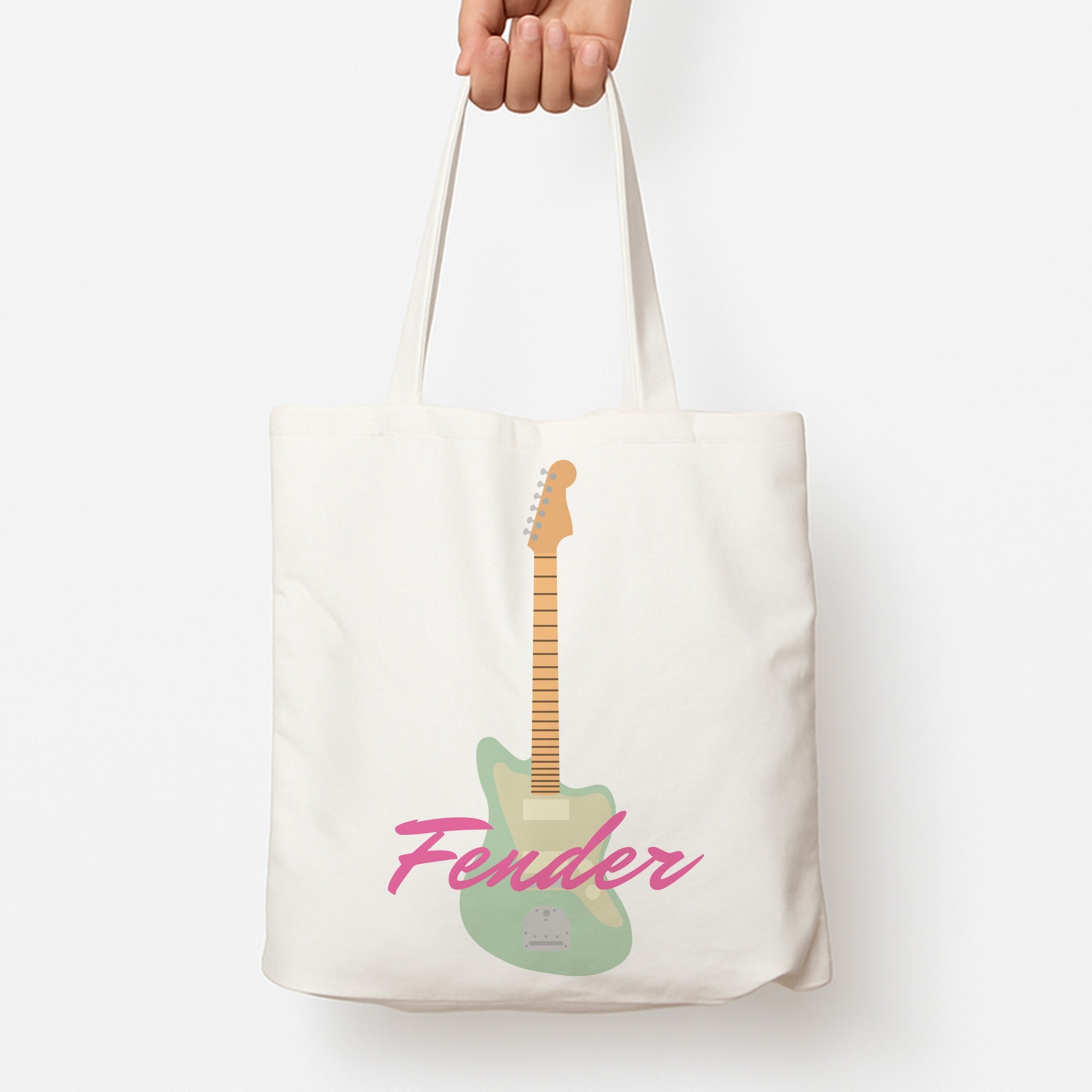 Blue Guitar Fender Tote Bag