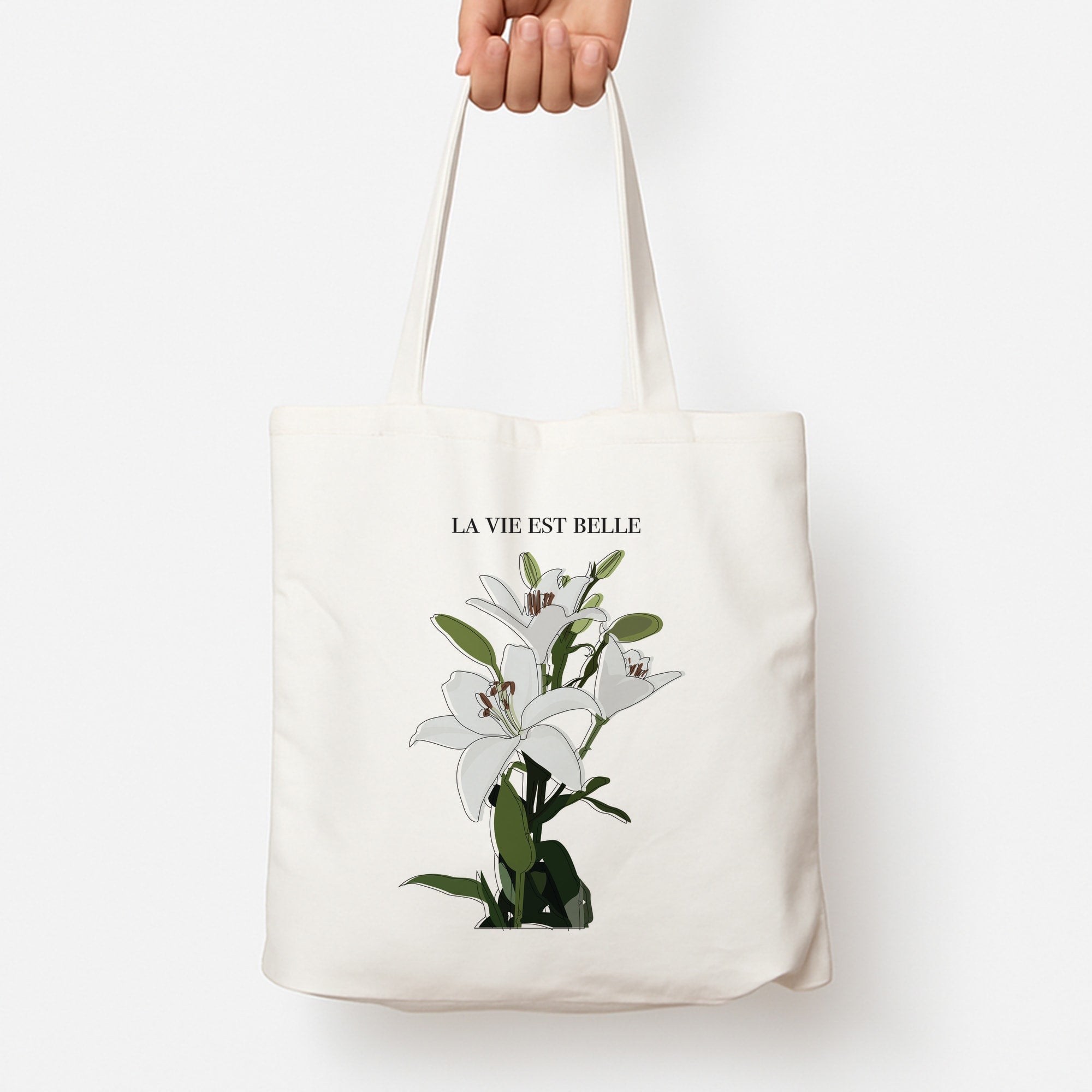 La Vie Est Belle - Clean Girl Aesthetic Tote Bag