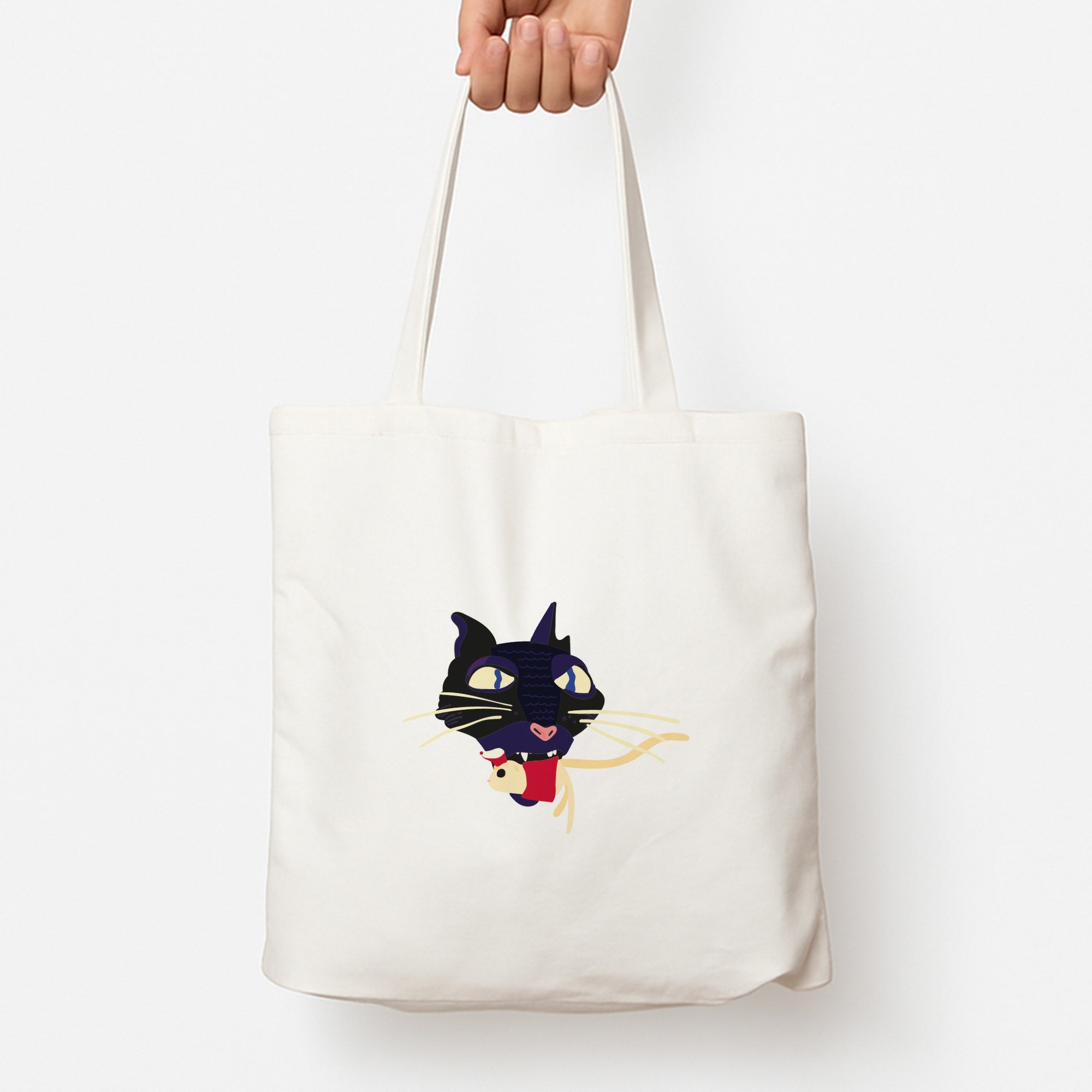 Mouse Eating Tote Bag