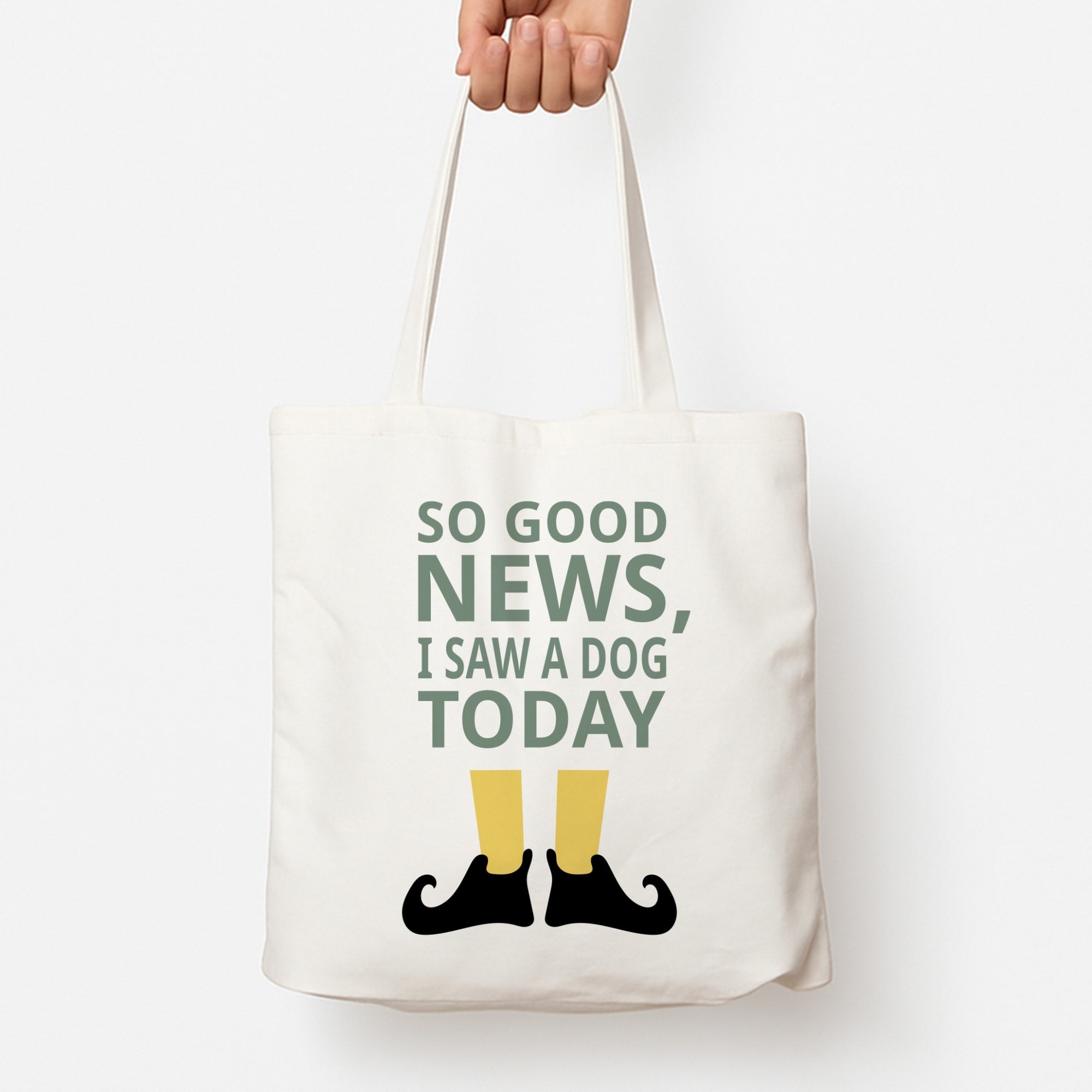 I Saw A Dog Today - Elf Tote Bag
