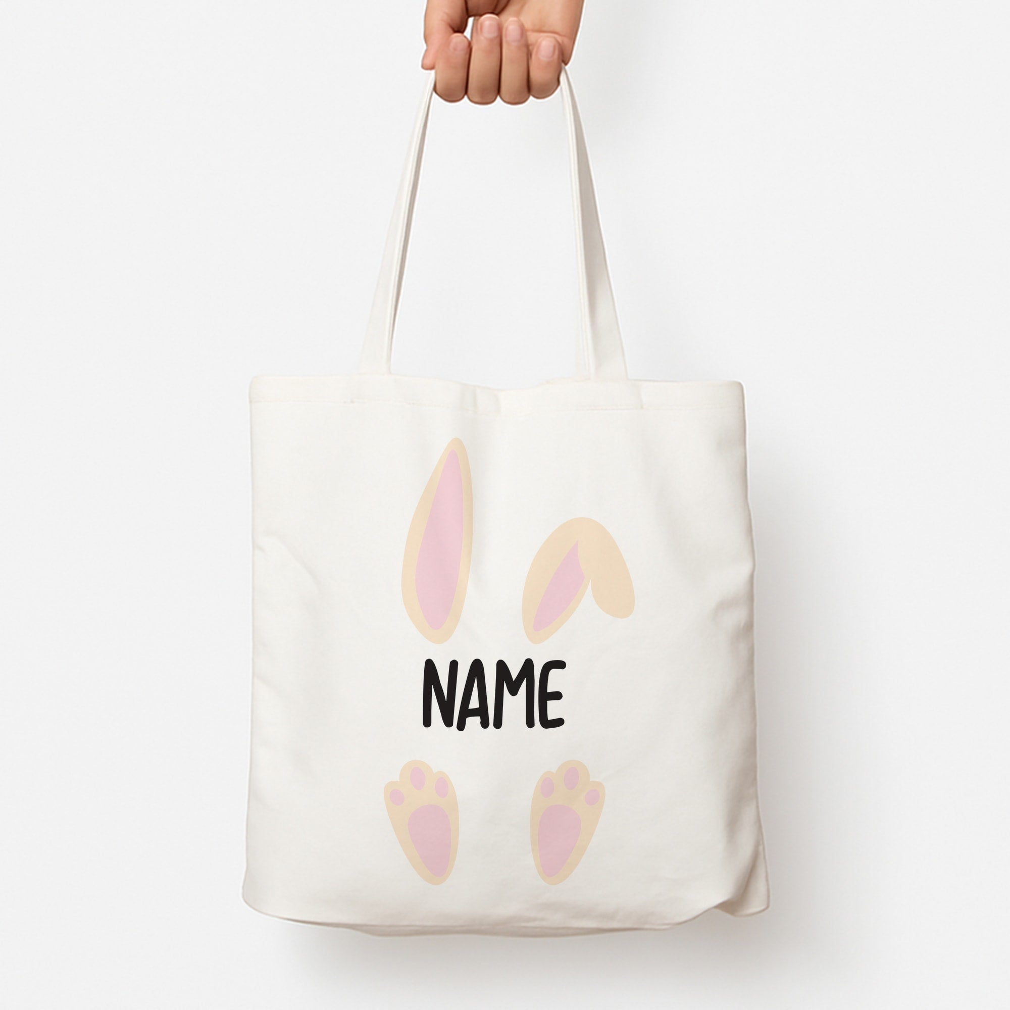 White Bunny Personalised Tote Bag