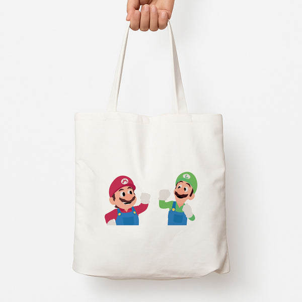 Mario And Luigi Tote Bag