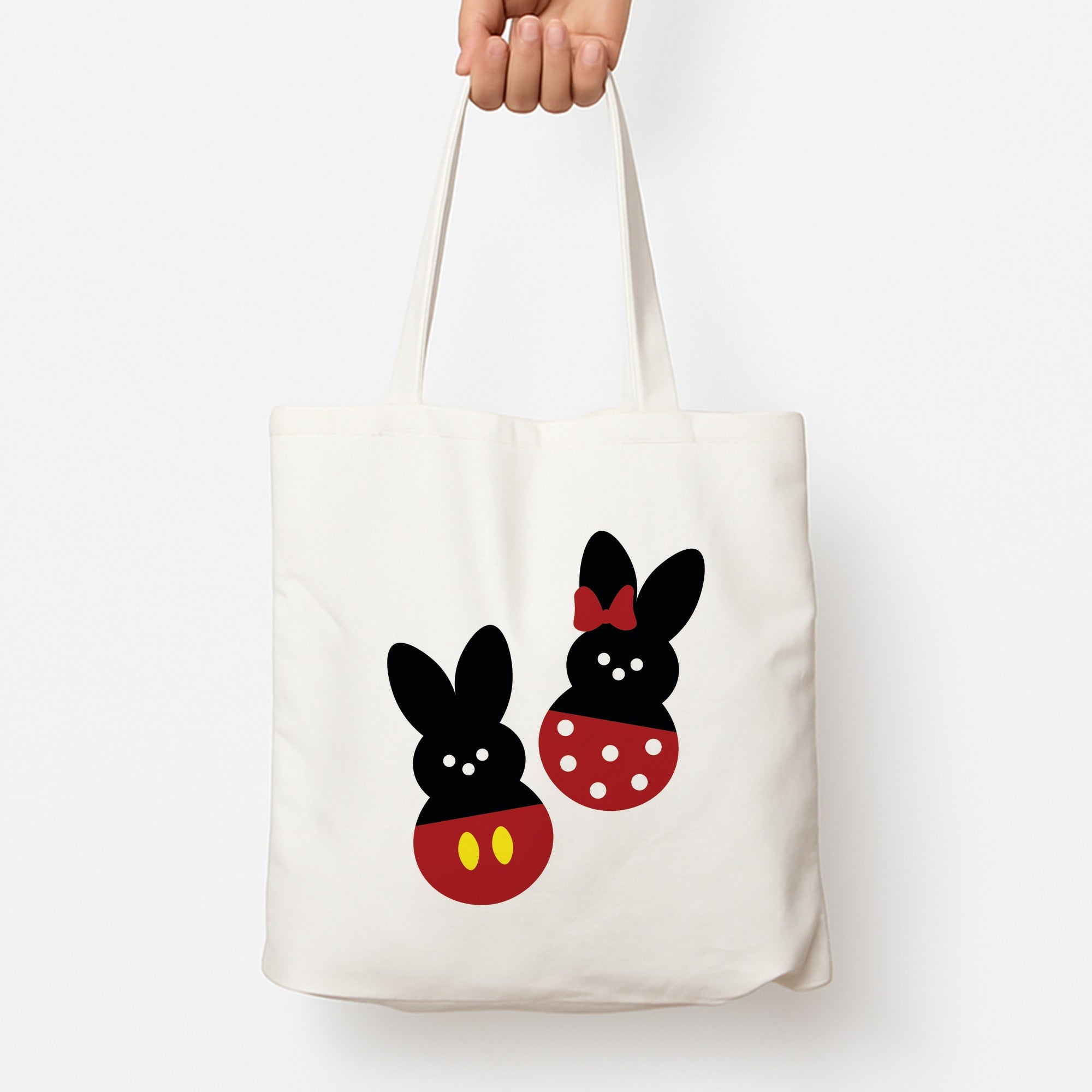 Mouse Peeps Pattern Tote Bag