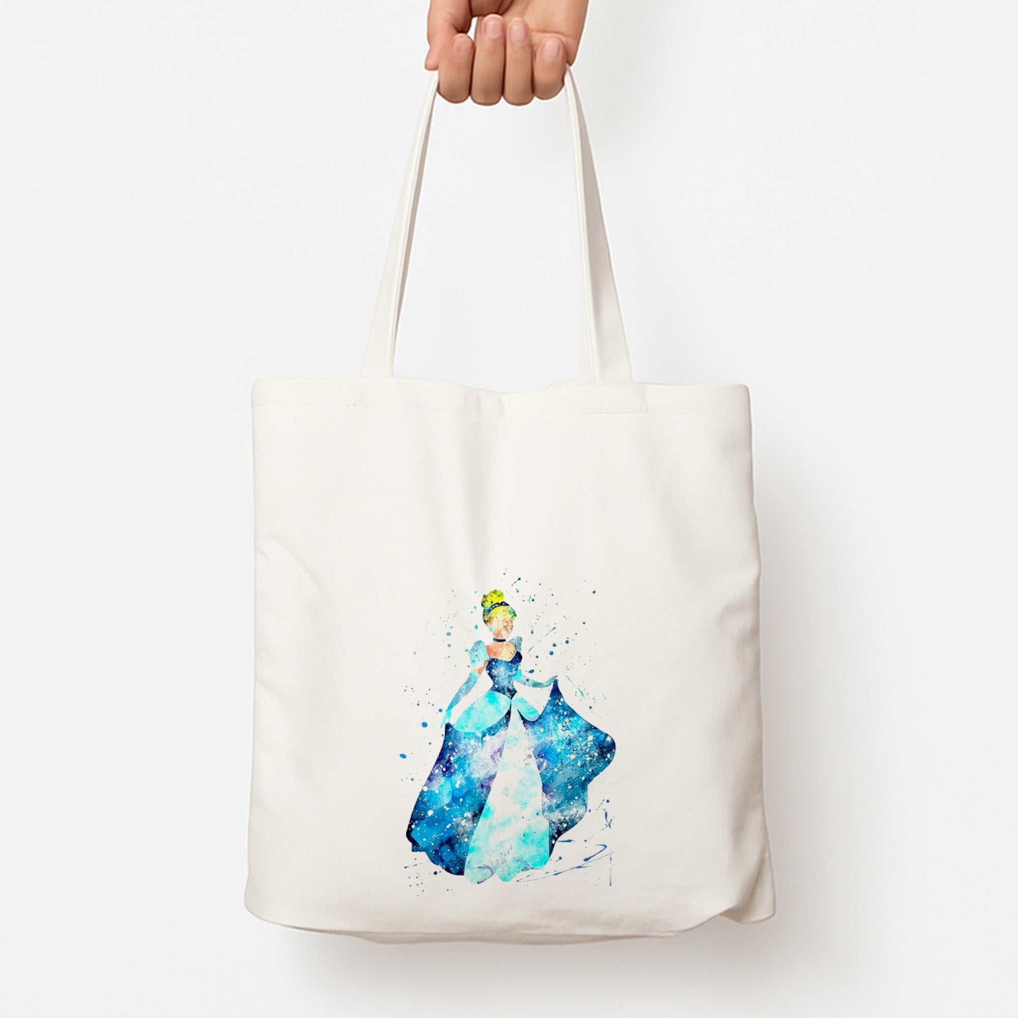 Watercolour Cinderella Fairytale Tote Bag