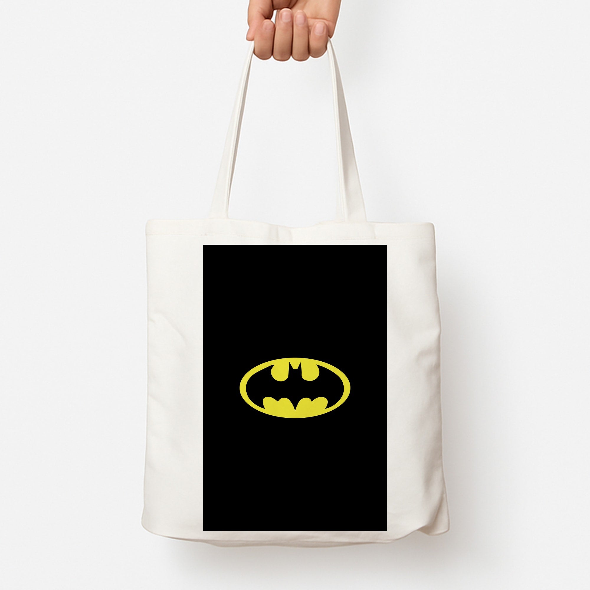 Black Bat Superhero Logo Tote Bag
