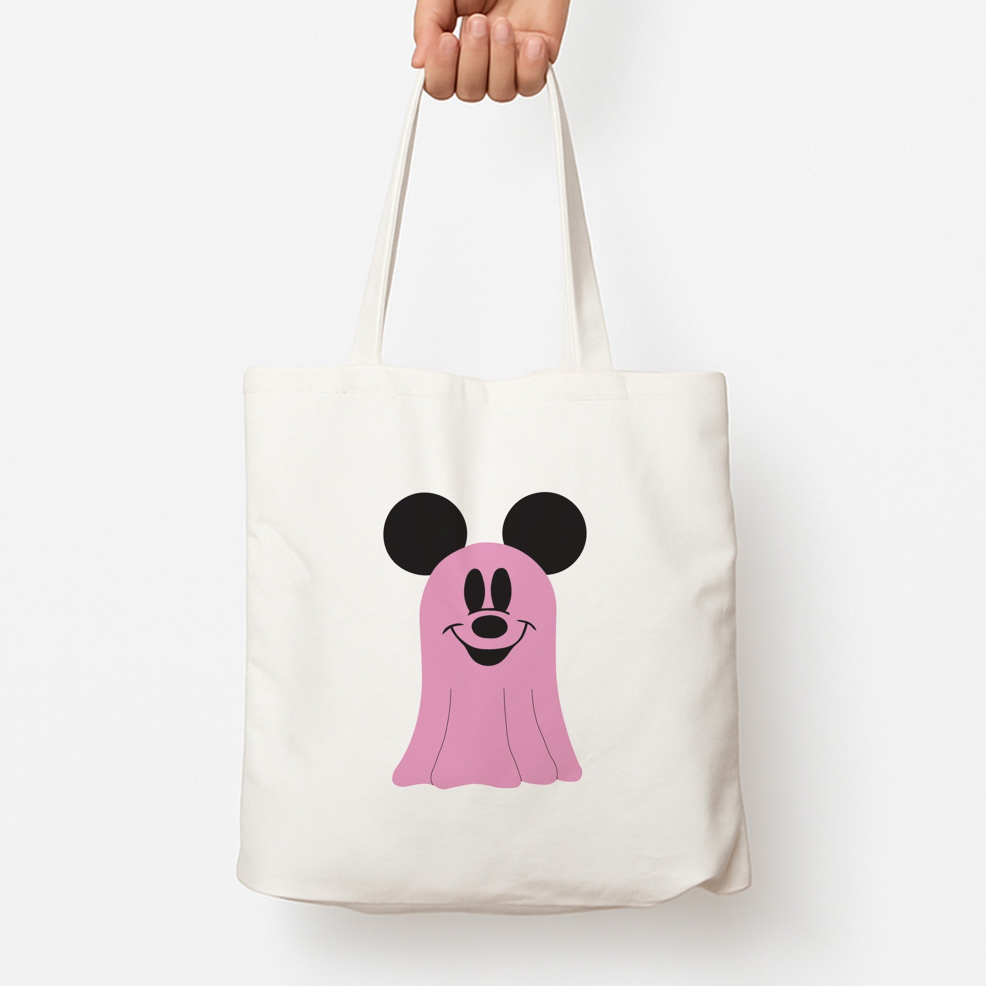 Mouse Ghost Pattern Halloween Tote Bag