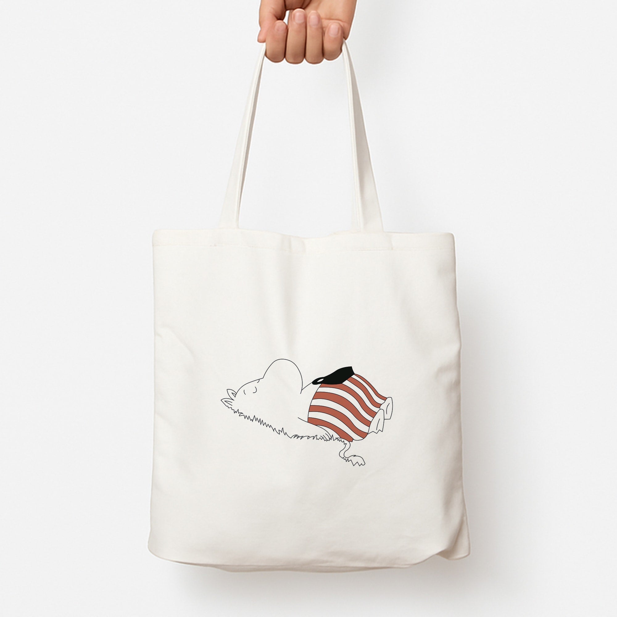 Moom On Grass Tote Bag