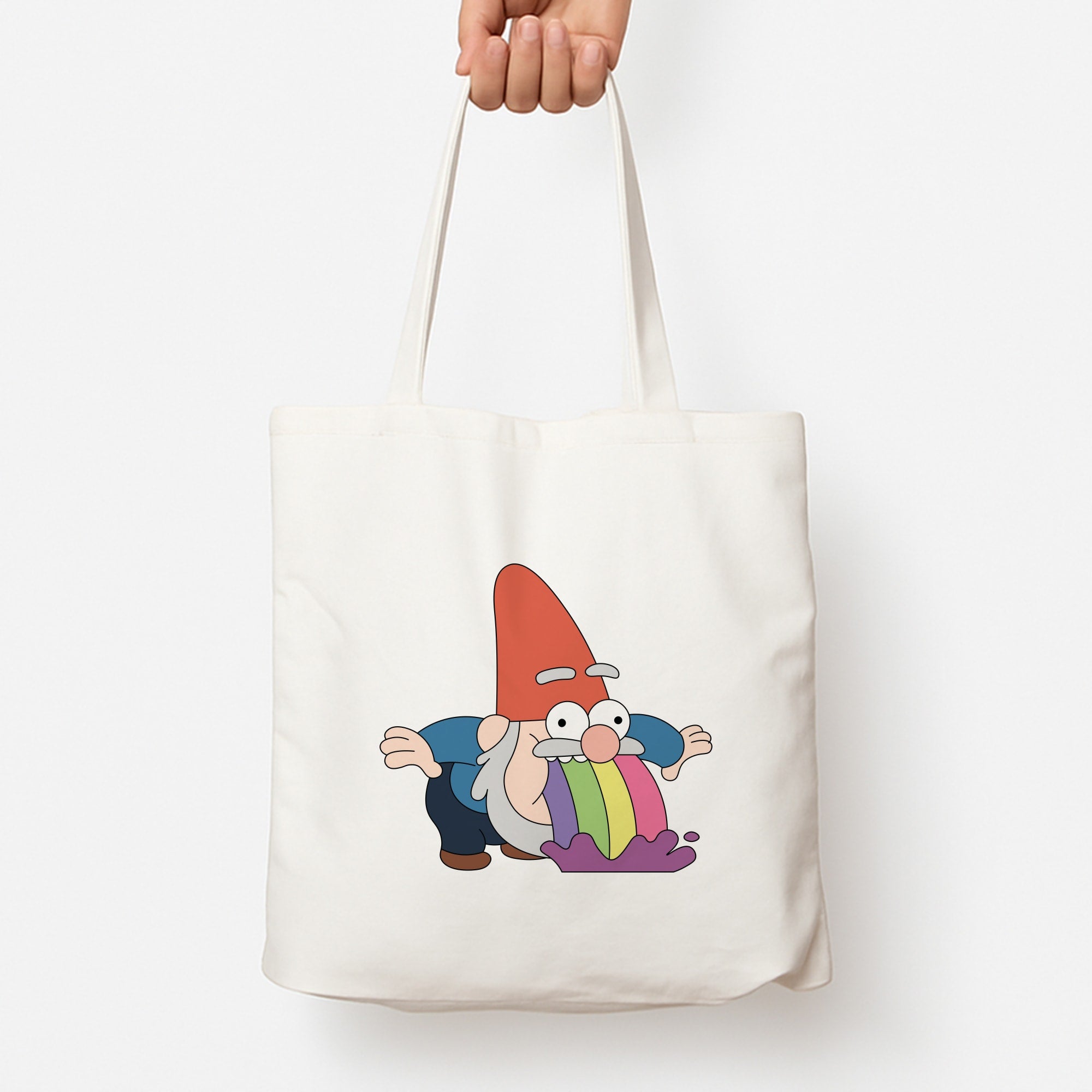 Garden Gnome Rainbow Tote Bag