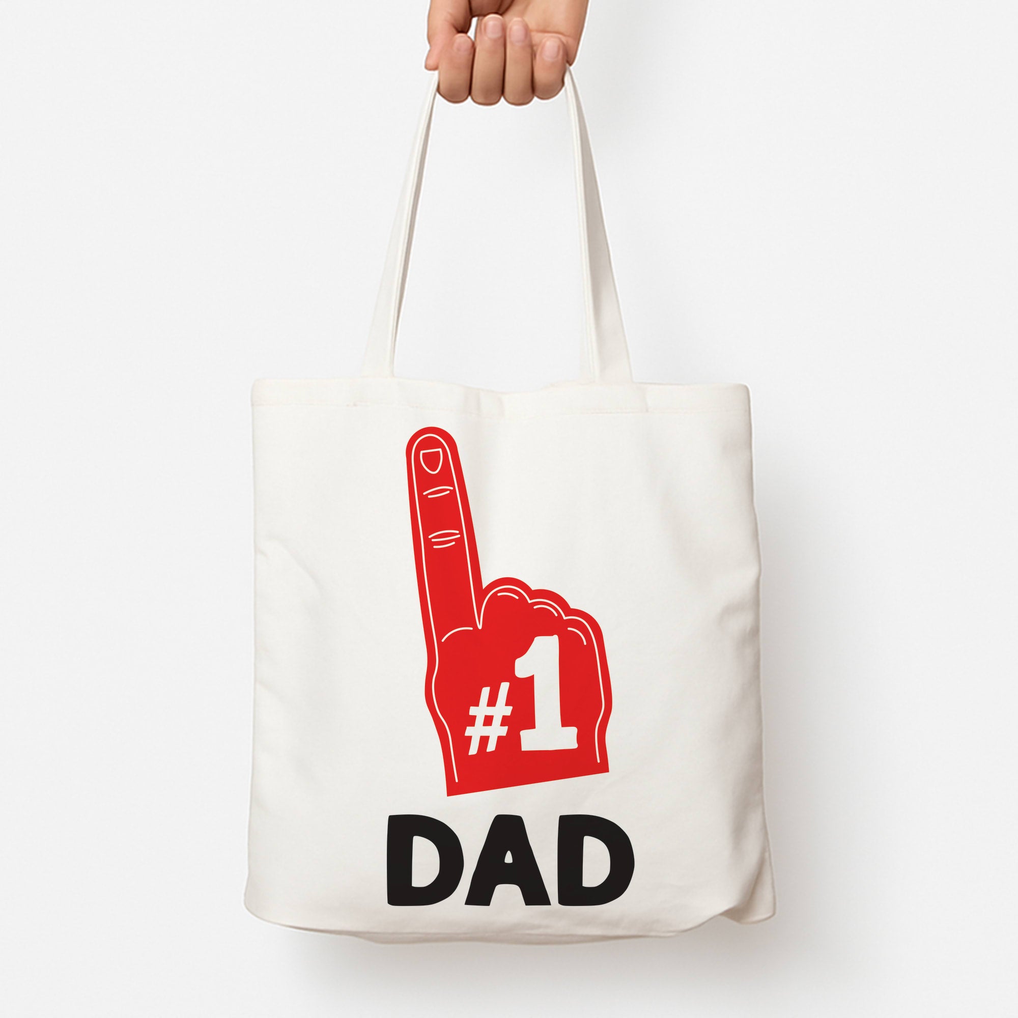 #1 Dad Foam Finger Tote Bag