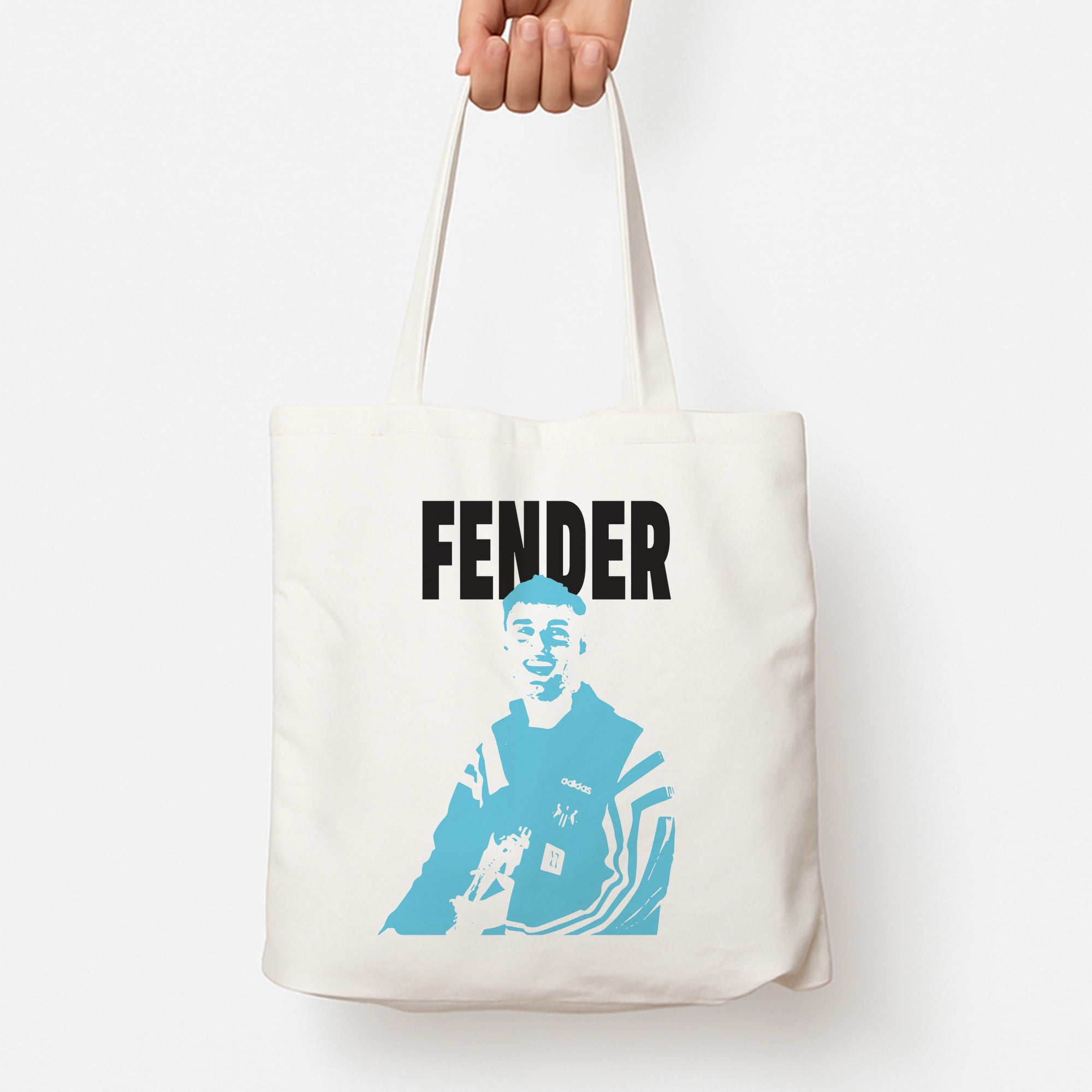 Fender Silhouette Blue Tote Bag