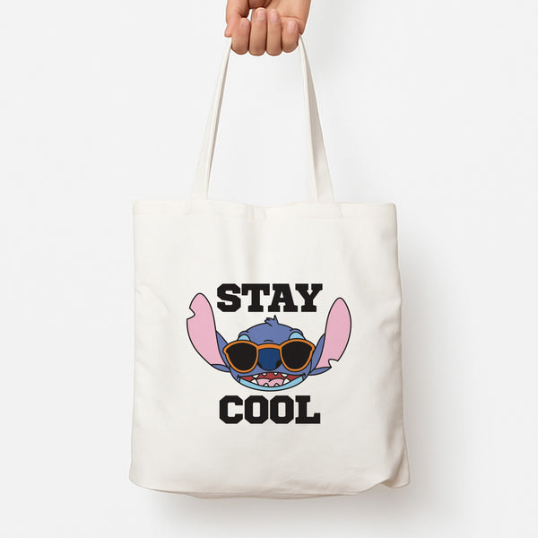 Stay Cool Blue Alien Tote Bag