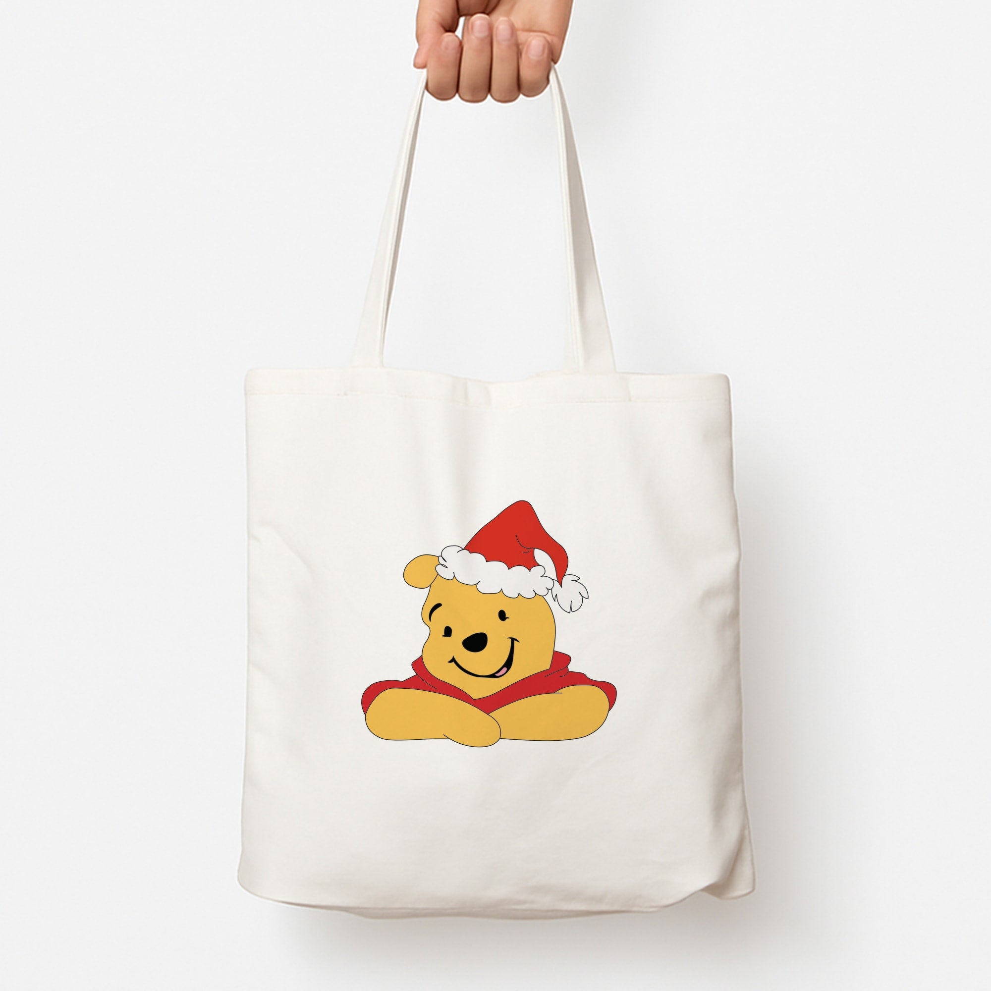 Winnie Pattern Christmas Tote Bag