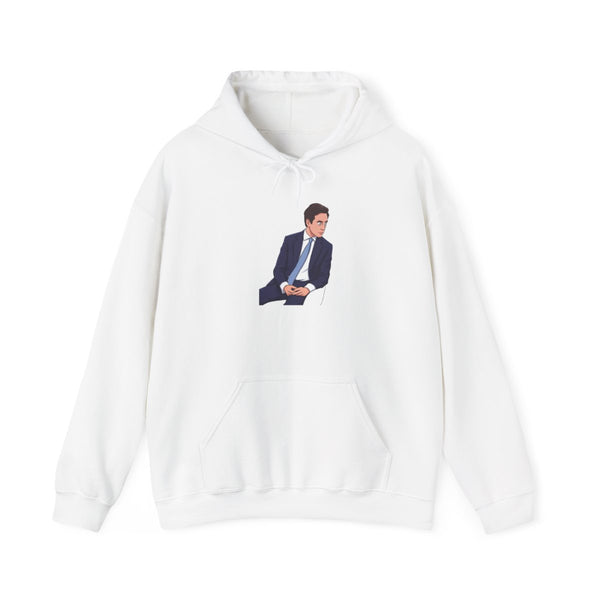 Newsnight Stare Hoodie White Front