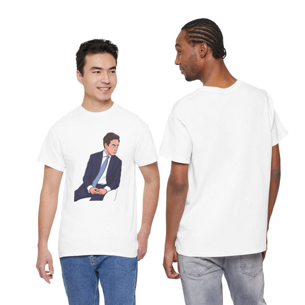Newsnight Stare T-Shirt White Front