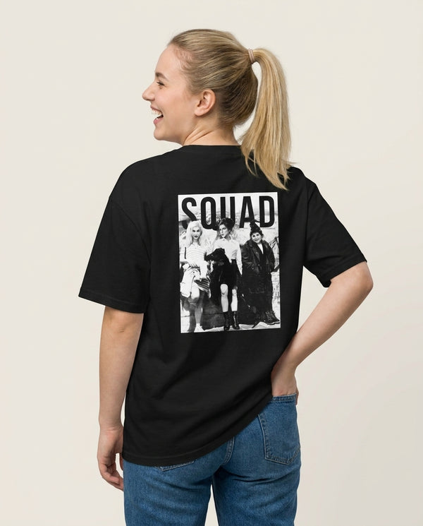 Halloween Squad T-Shirt — Black Back, worn